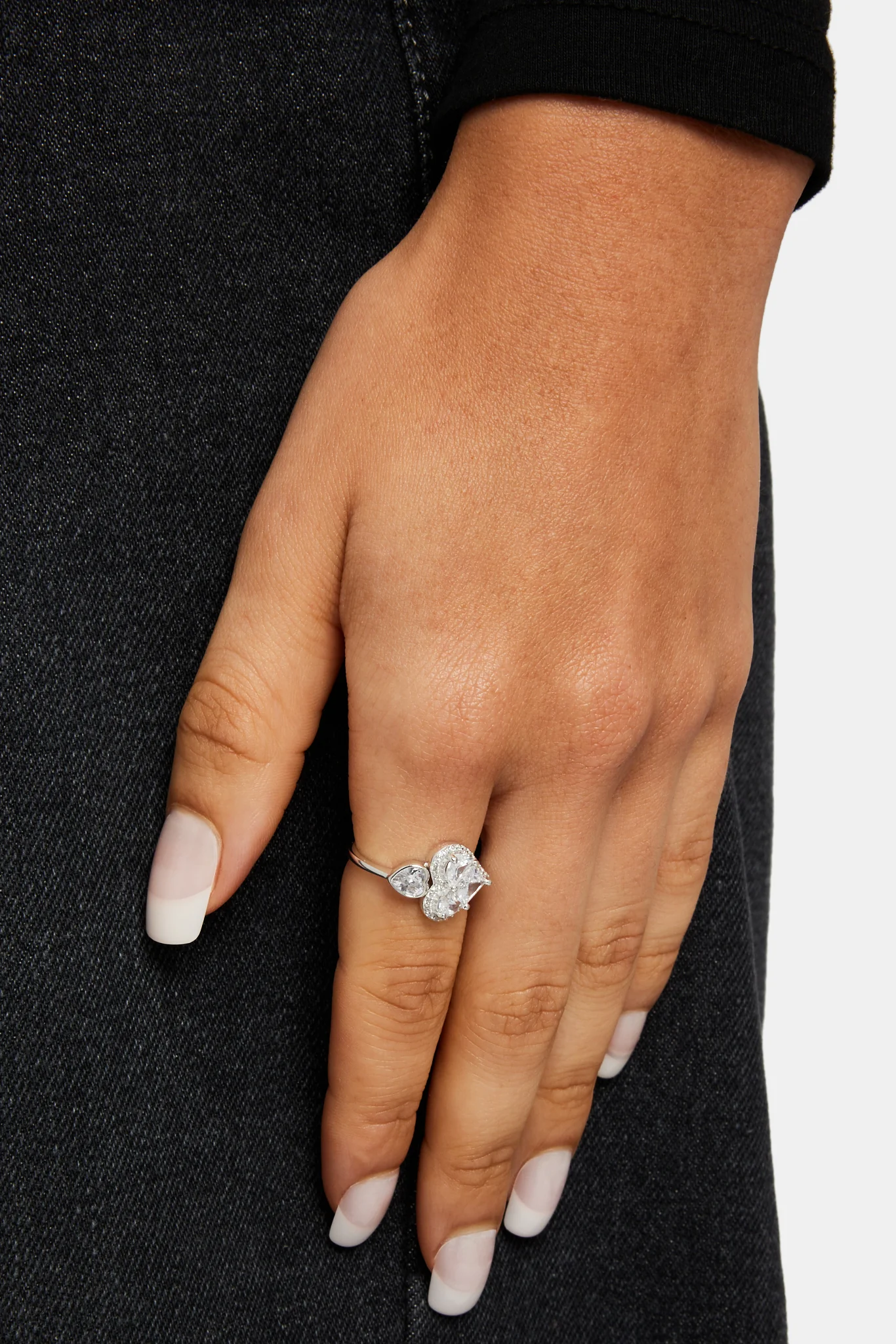 Iced Heart Wrap Ring - Image 2