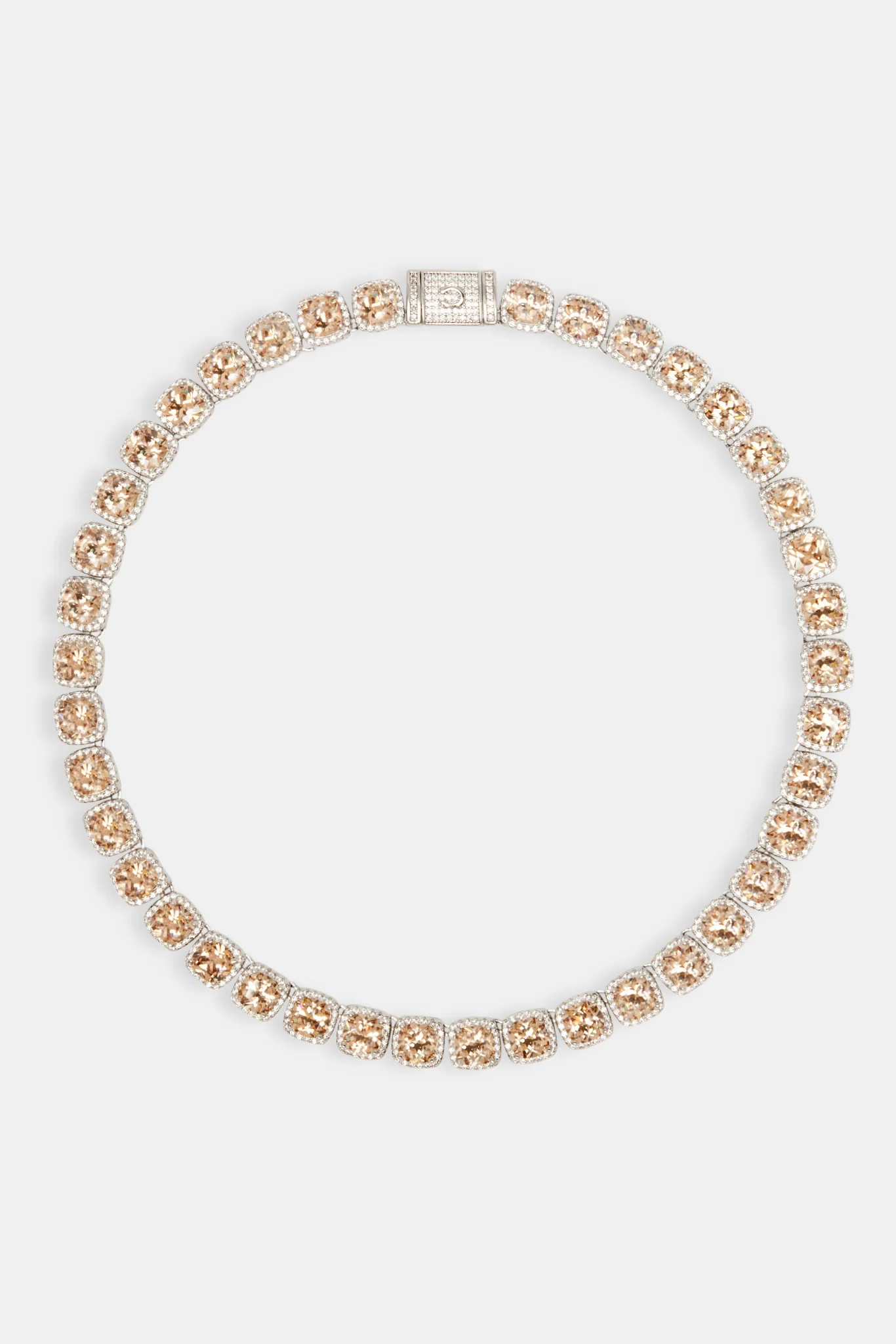 Iced Square Cluster Chain - Champagne - Image 4