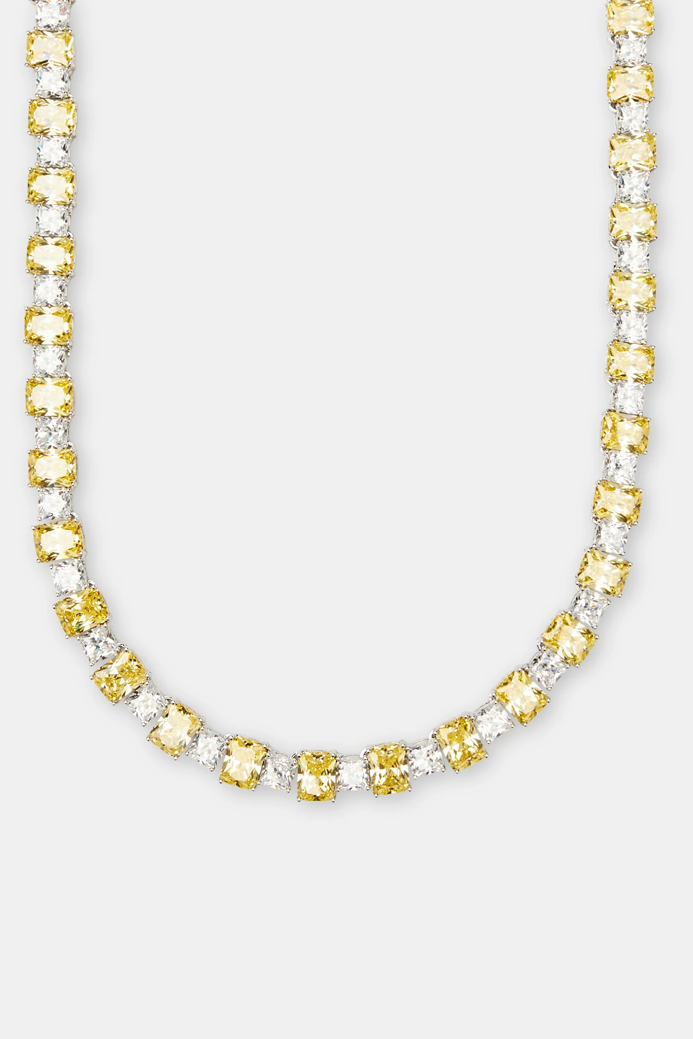 10mm Clear & Yellow Square Tennis Chain - Image 2