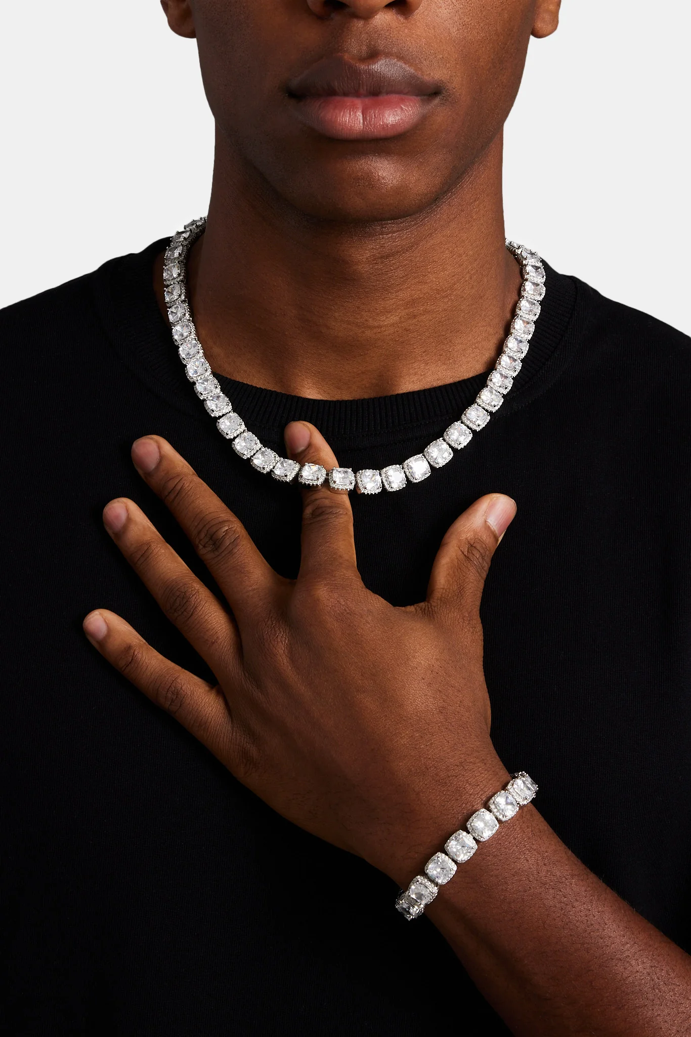 Iced Square Cluster Bracelet - Image 3