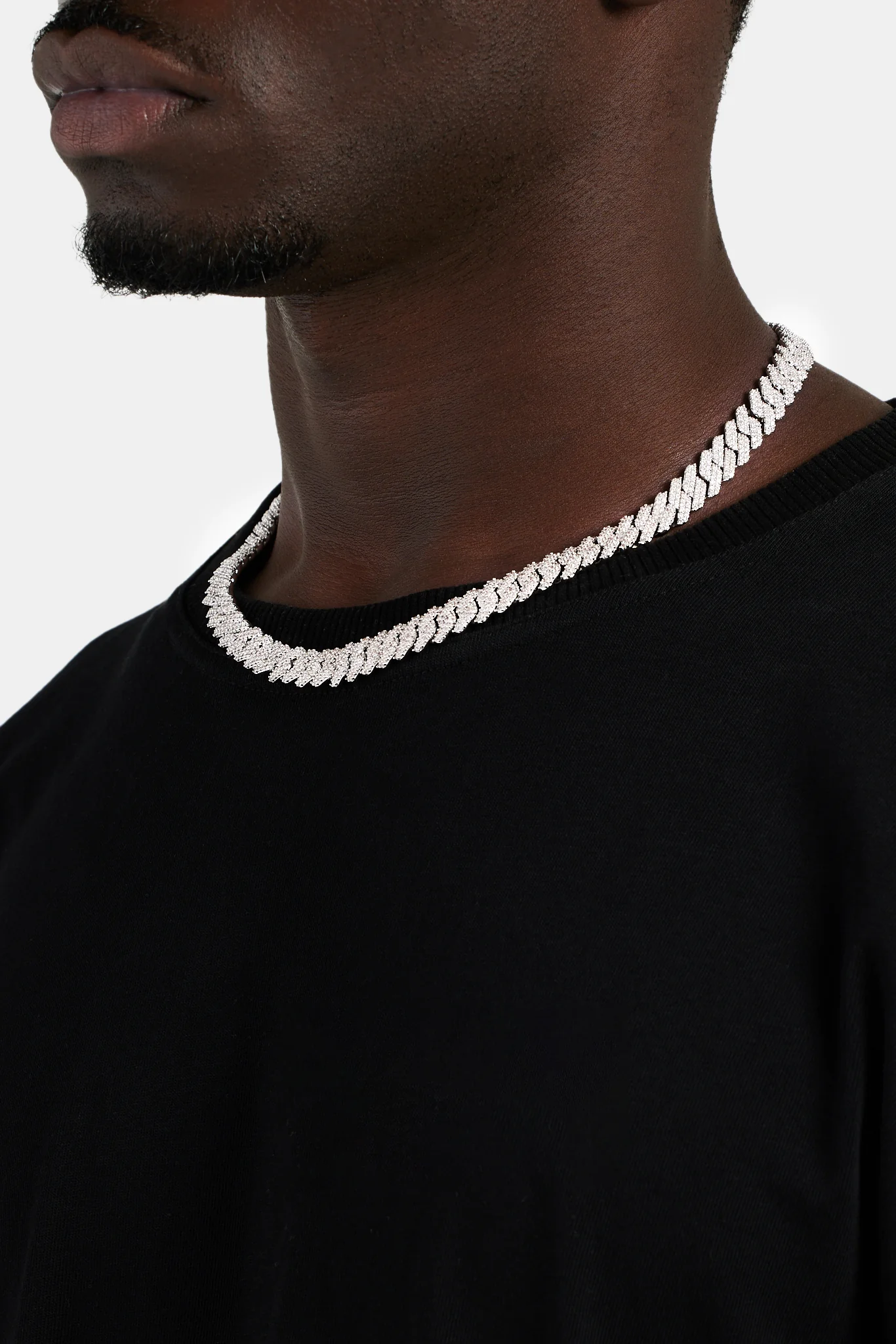 Prong Cuban Chain - 10mm - White - Image 4