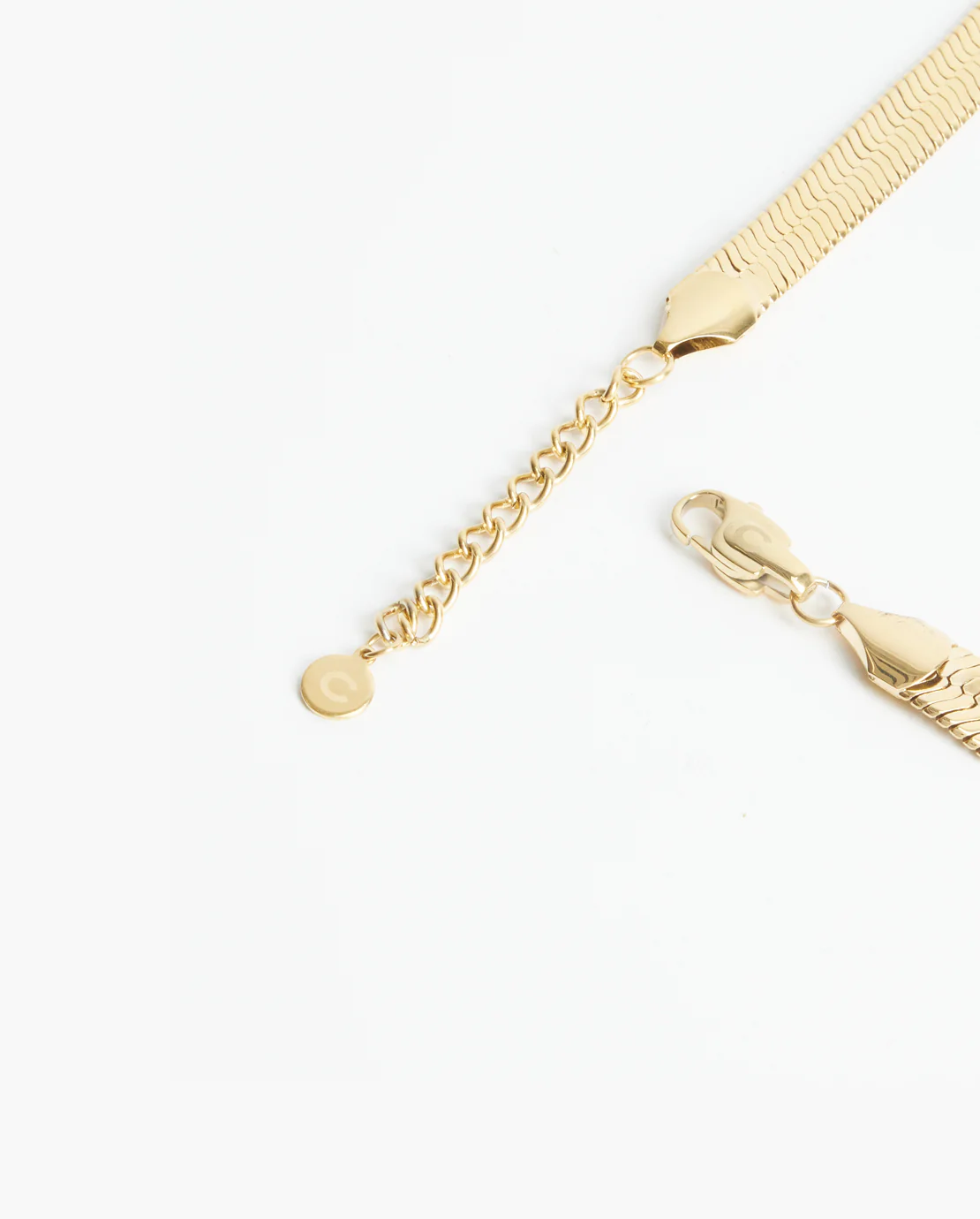 10mm Flat Snake Chain - Gold - Image 4