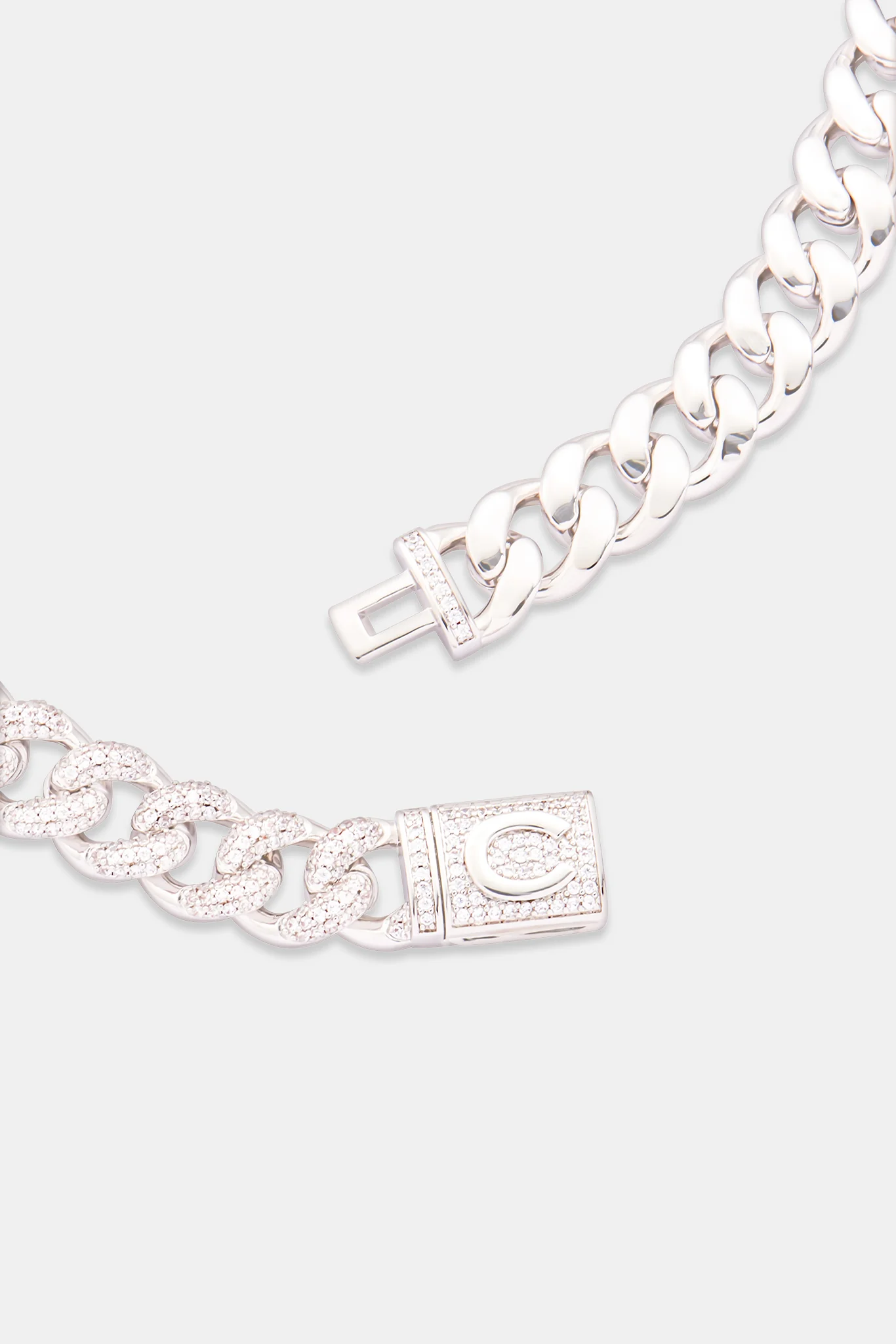 10mm Half Iced & Half Polished Cuban Chain - Image 2