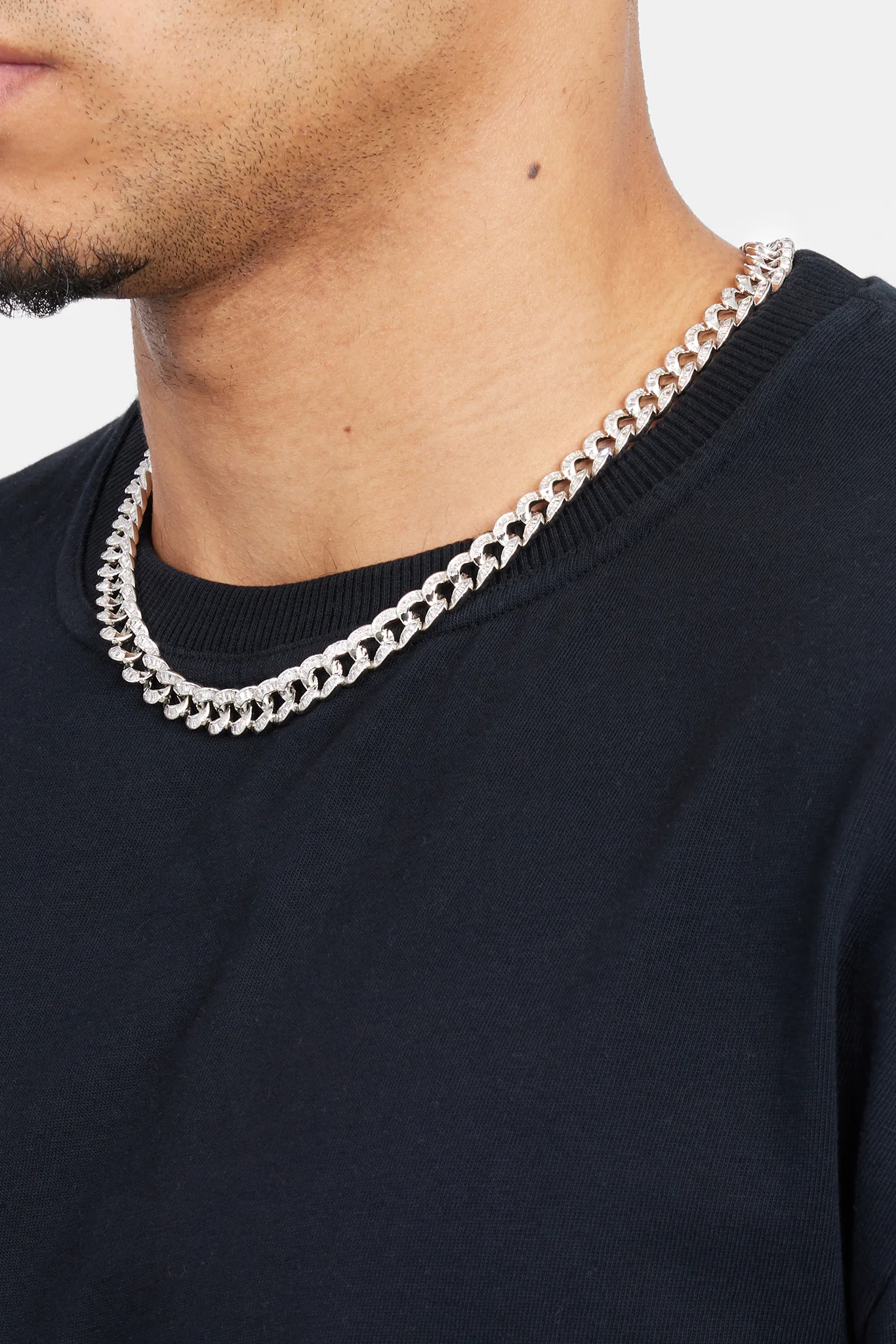 10mm Iced CZ Baguette Cuban Chain - Image 3