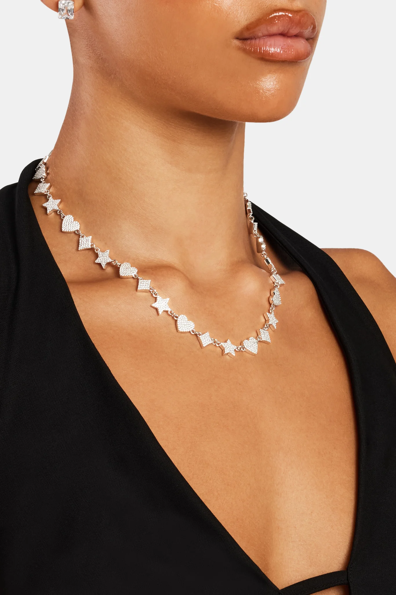 10mm Iced CZ Mixed Motif Tennis Chain - Image 3