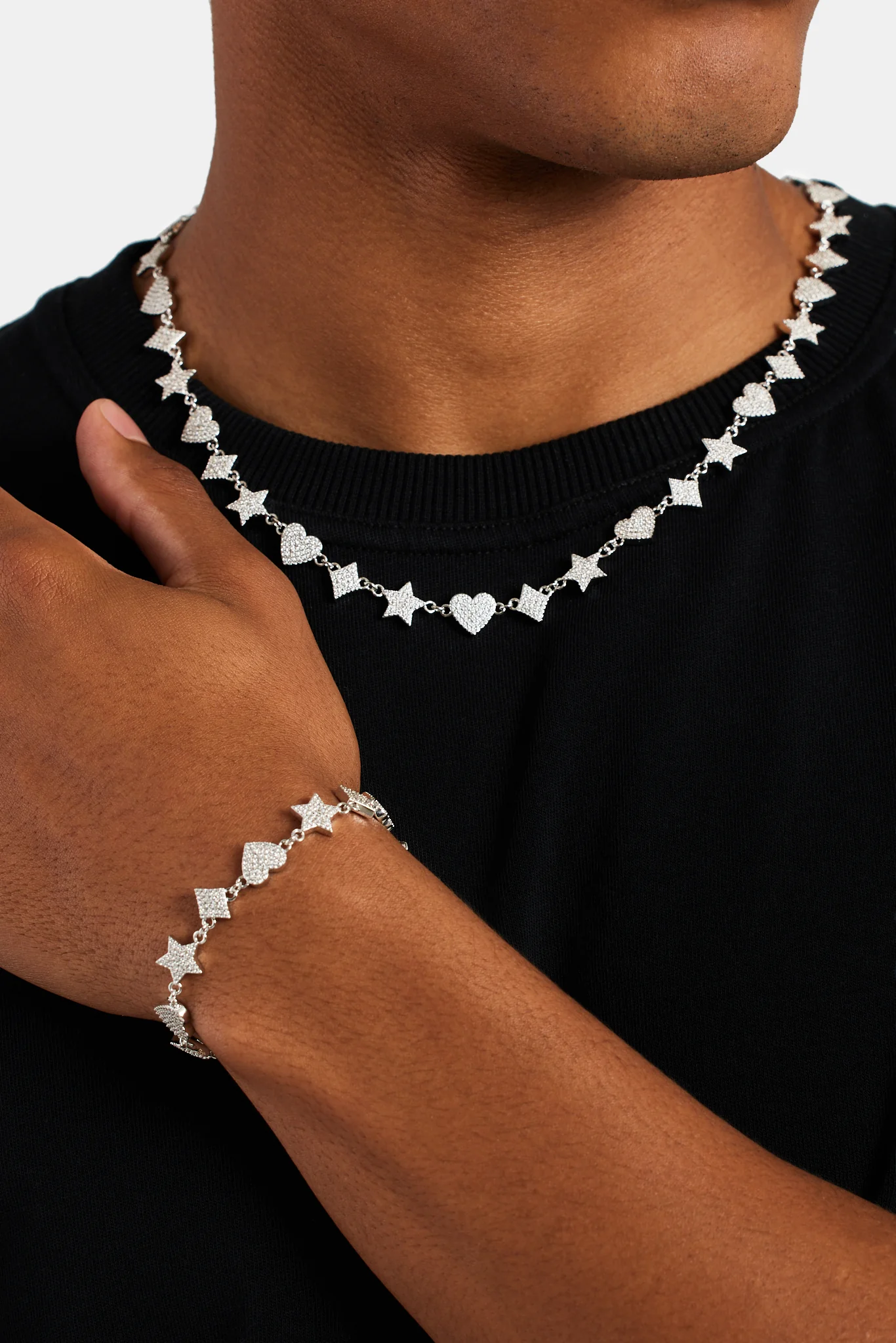 10mm Iced CZ Motif Tennis Bracelet - Image 3