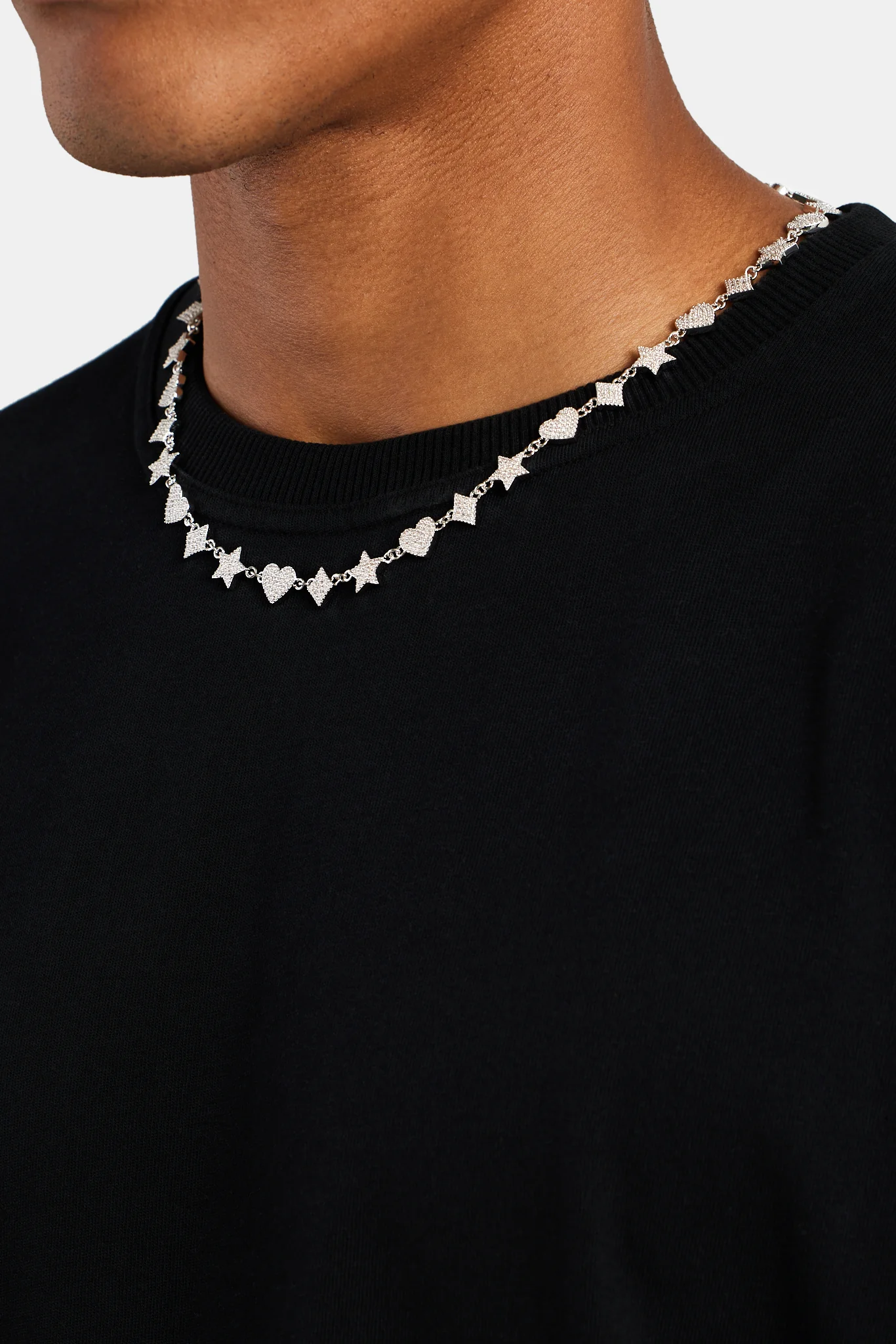 10mm Iced CZ Motif Tennis Chain - Image 3