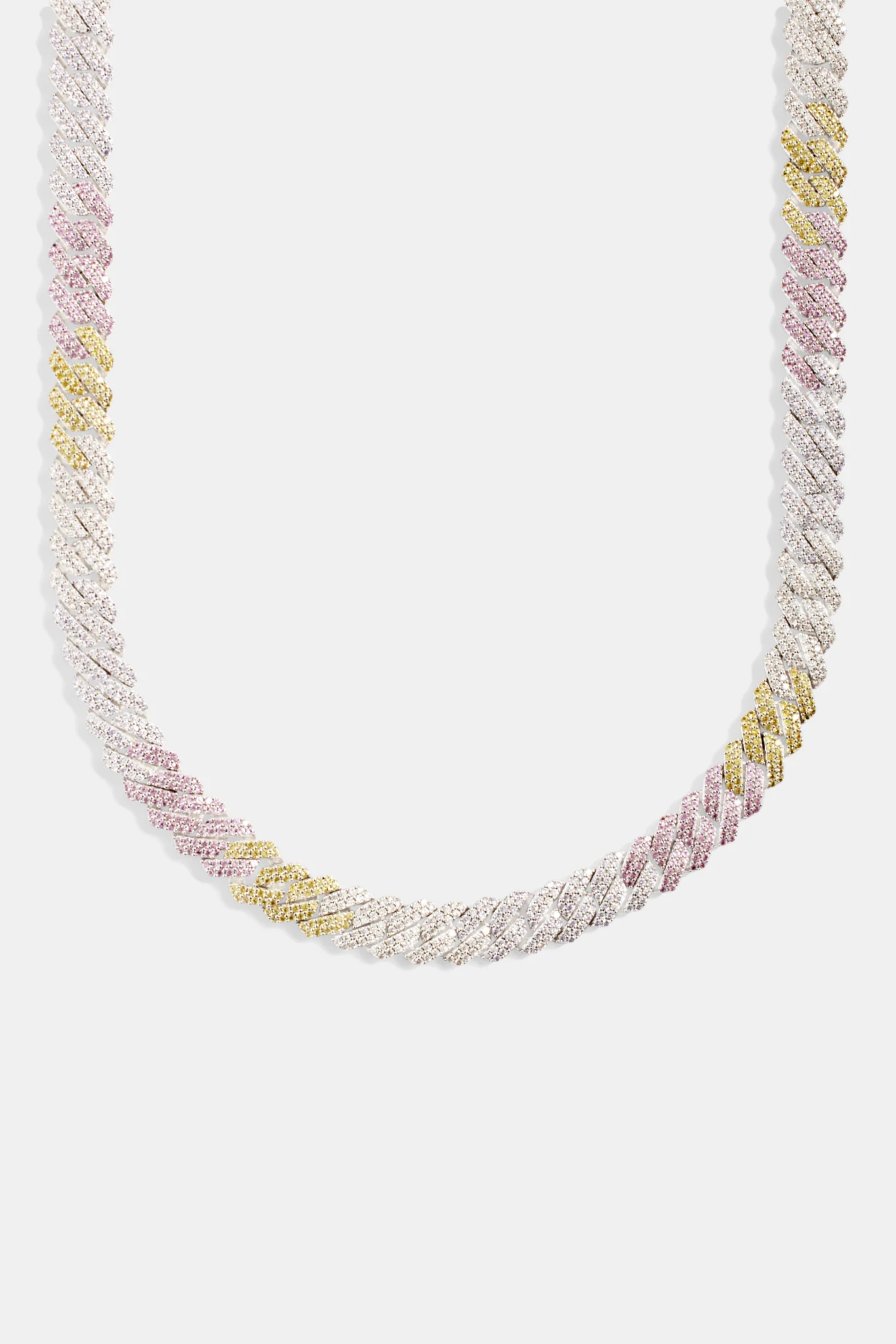 10mm Iced CZ Pastel Ombre Prong Cuban Choker - Image 4