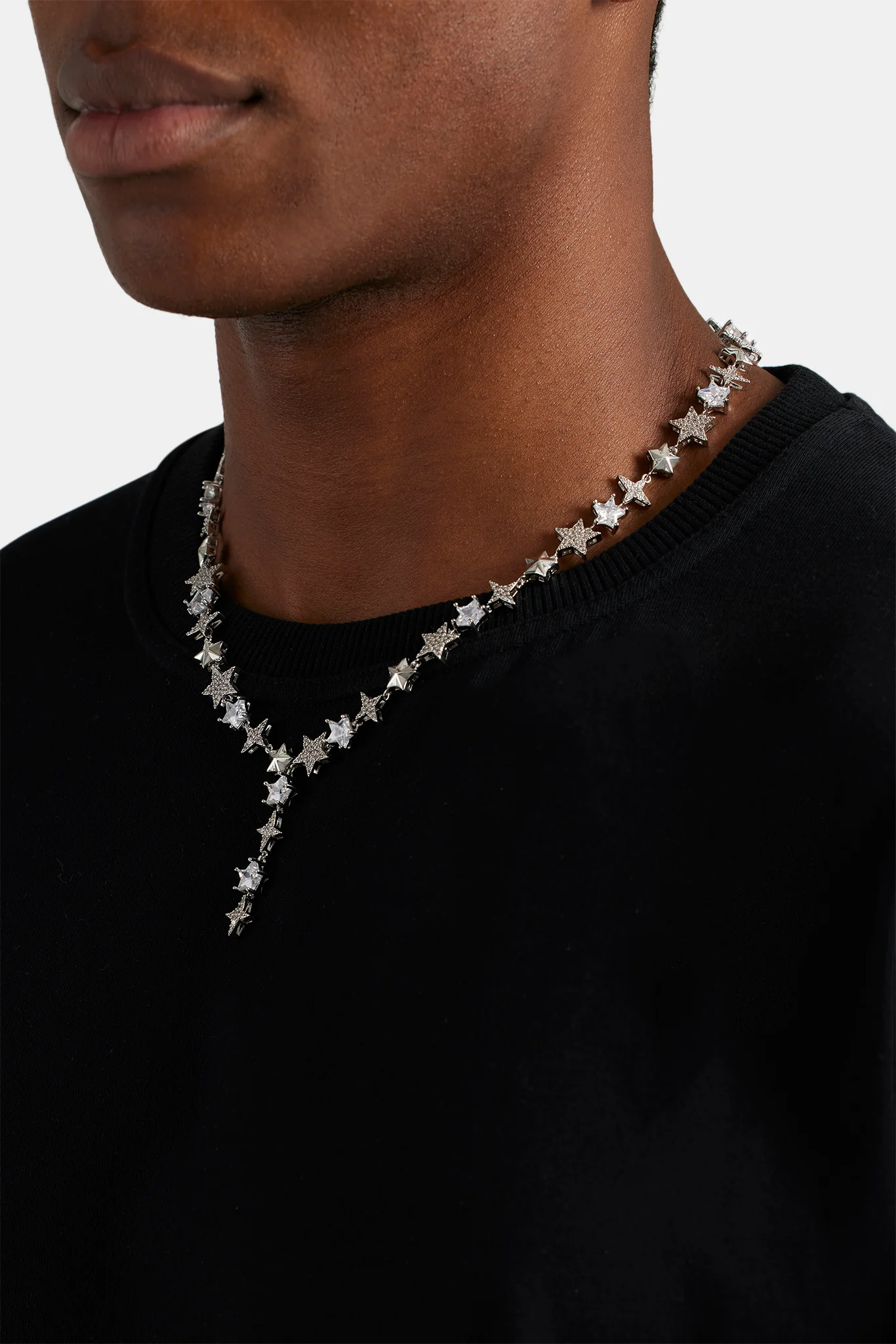 10mm Iced CZ Star Drop Tennis Chain - Image 4