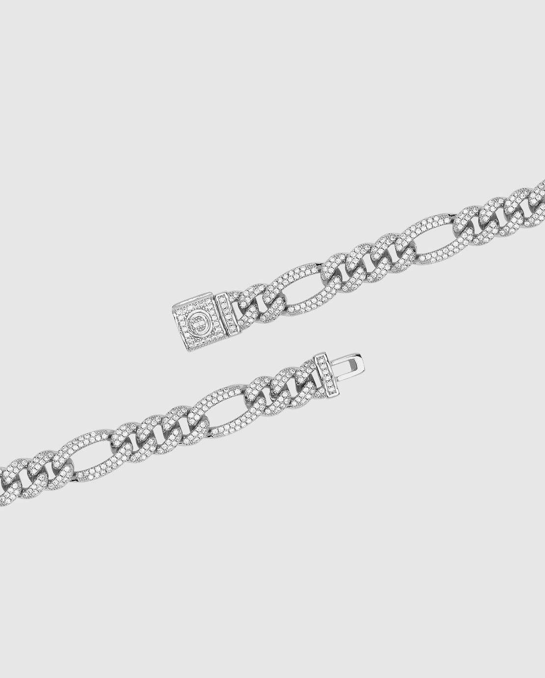 10mm Iced Figaro Bracelet - Image 3