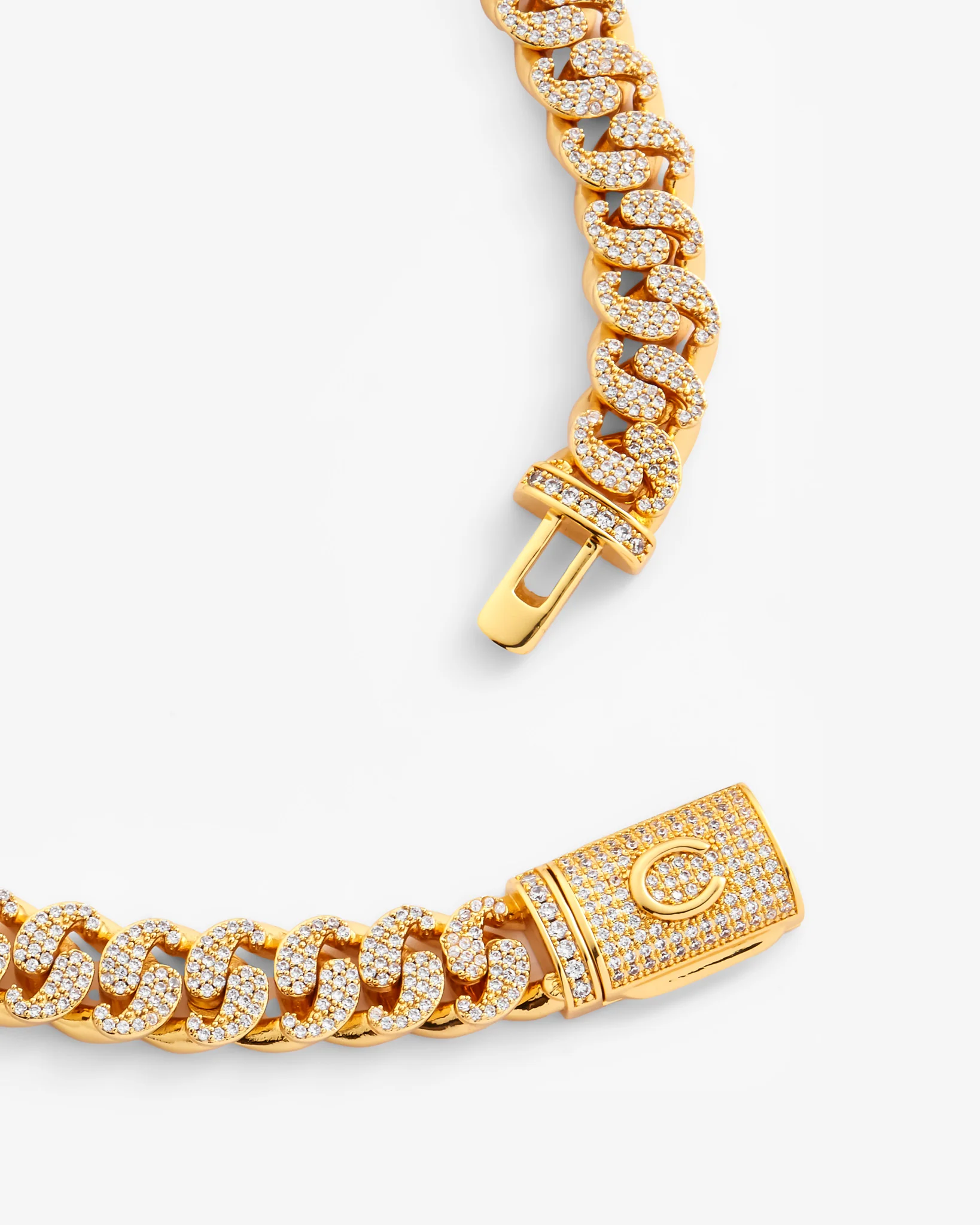 10mm Iced Paisley Chain - Gold - Image 3