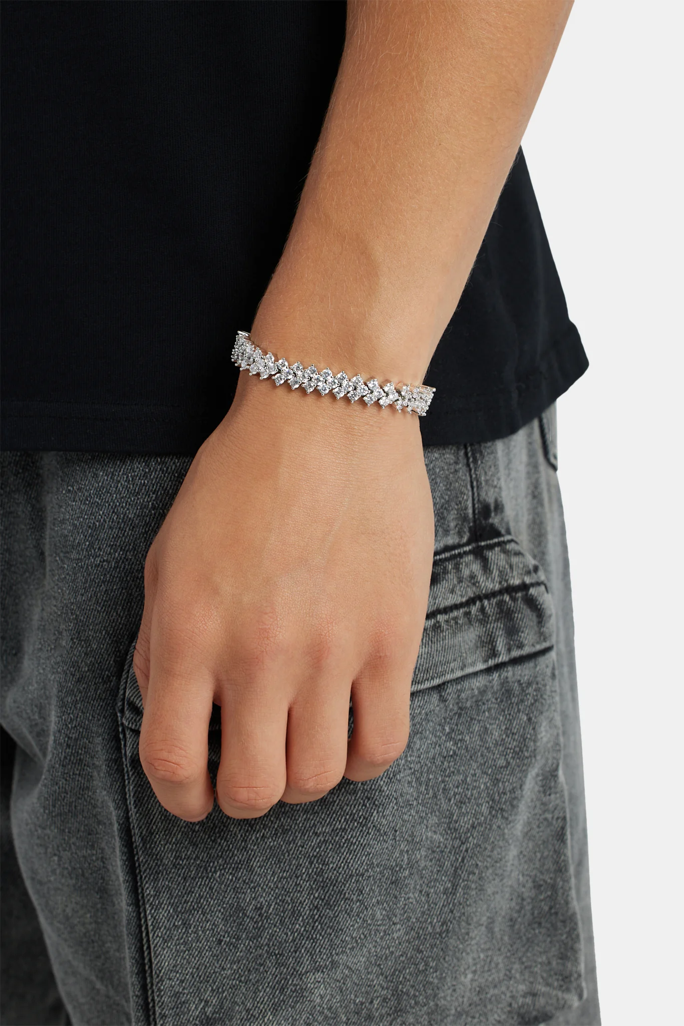 10mm Iced Prong Bracelet - Image 2