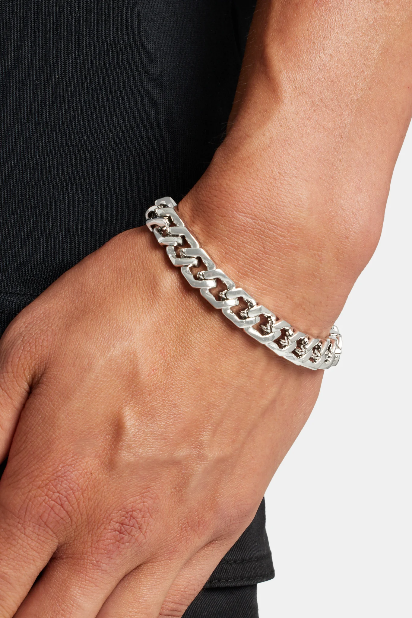 10mm Polished Flat Prong Bracelet - Image 2