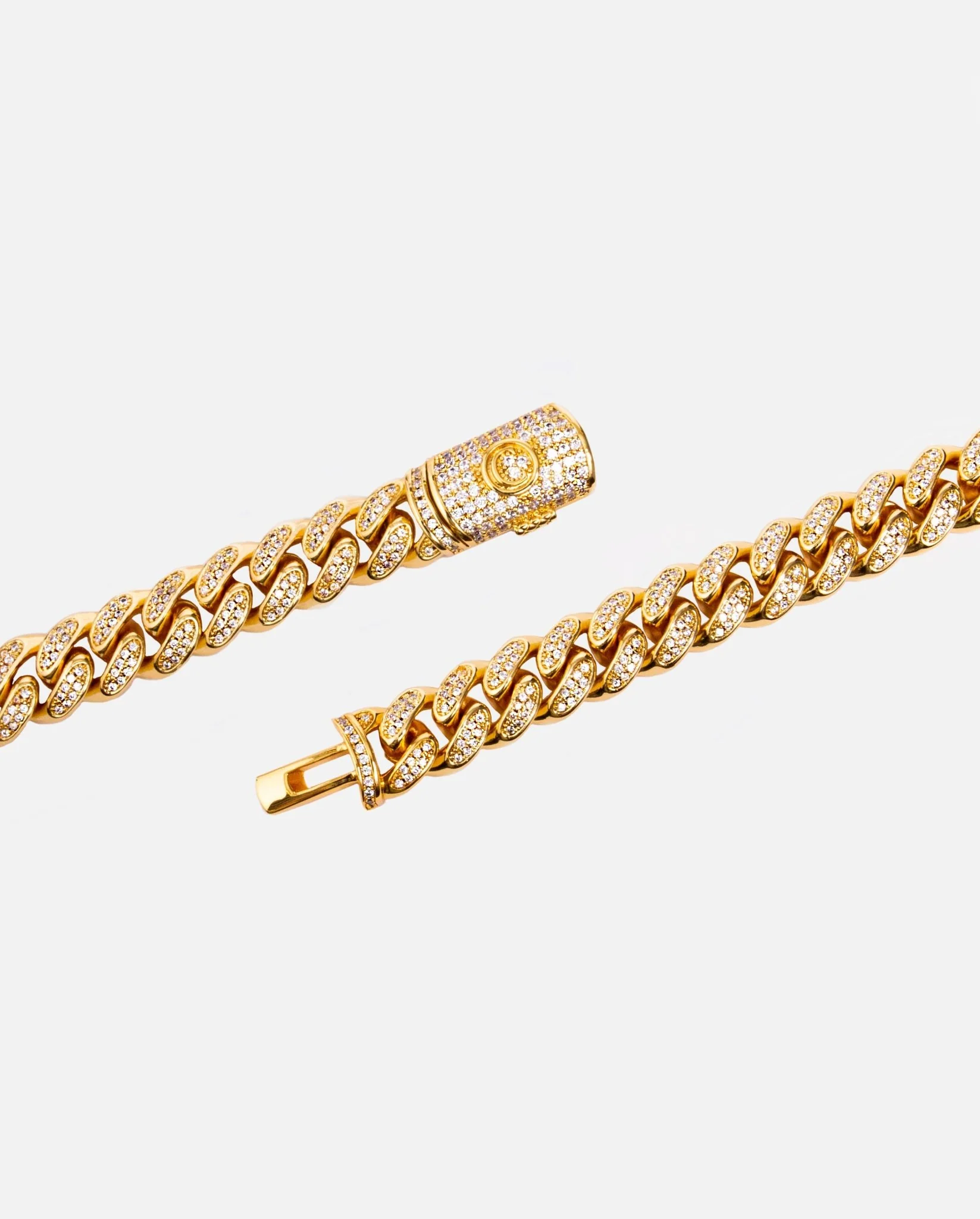 12mm Iced Cuban Link Chain - Gold - Image 3
