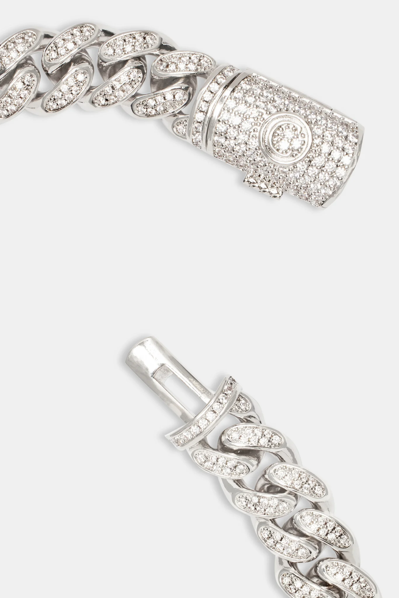 Iced Cuban Chain - 12mm - White - Image 5