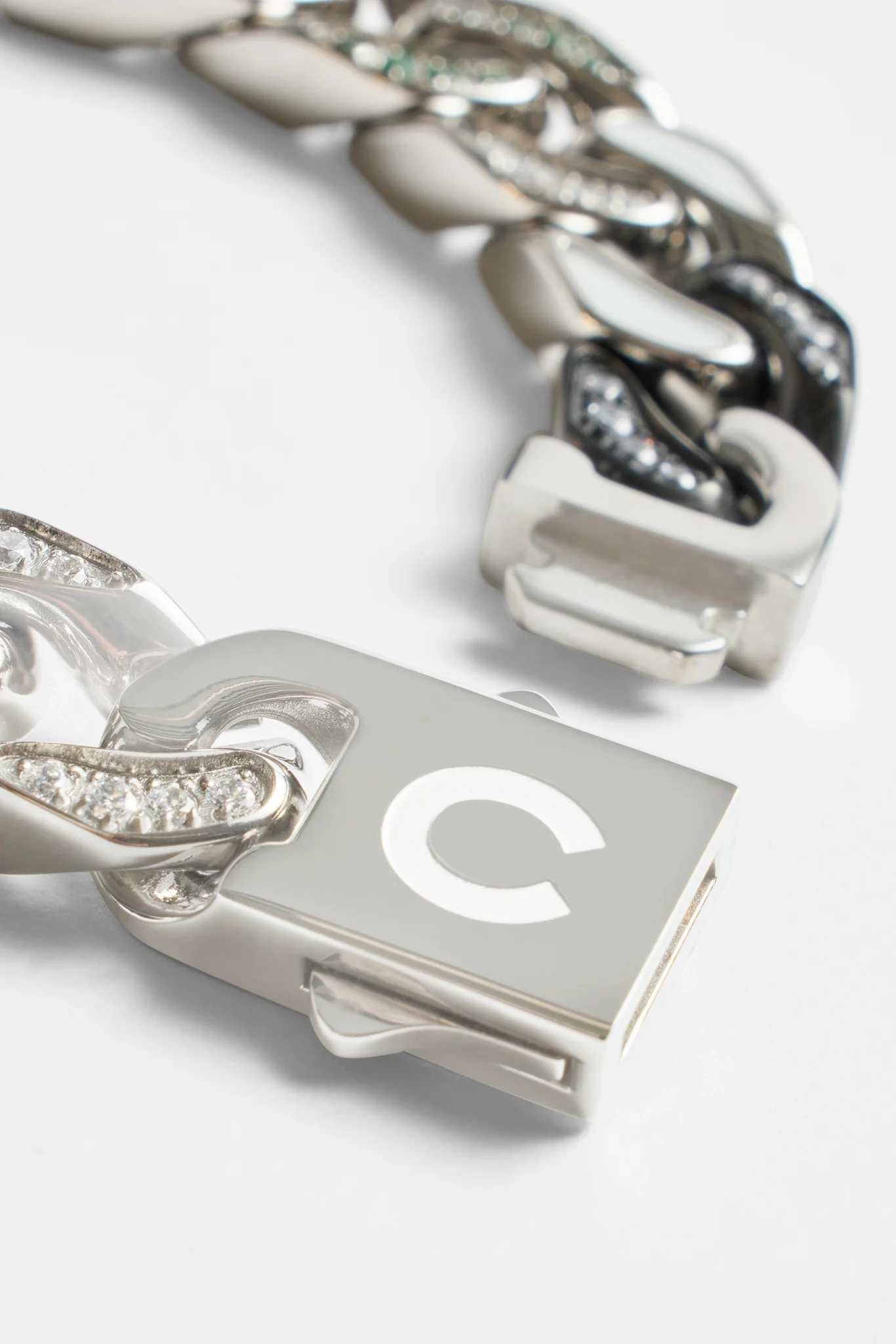 12mm Iced CZ & Colour Enamel Mix Cuban Bracelet - Image 4