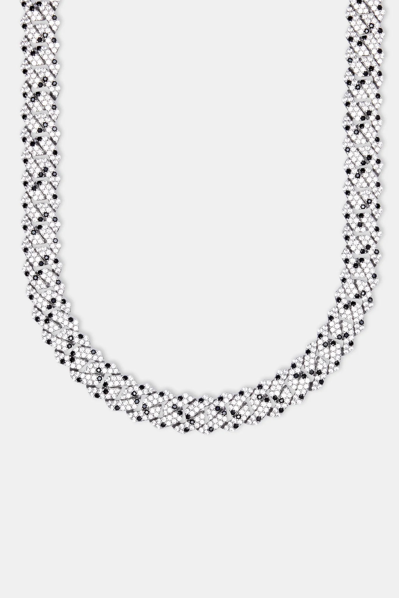 Iced Prong Link Chain - Black - Image 2