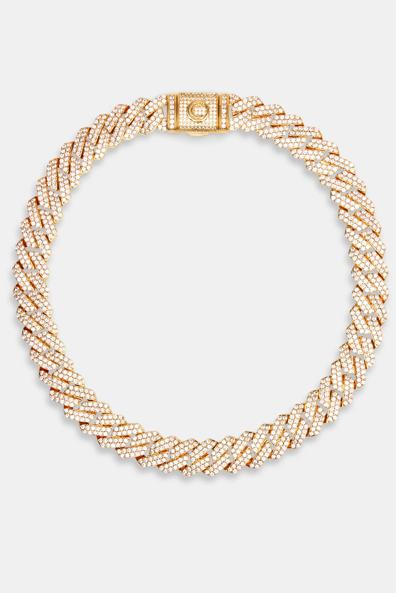 Women's 14mm Iced Prong Link Chain - Gold - Image 2