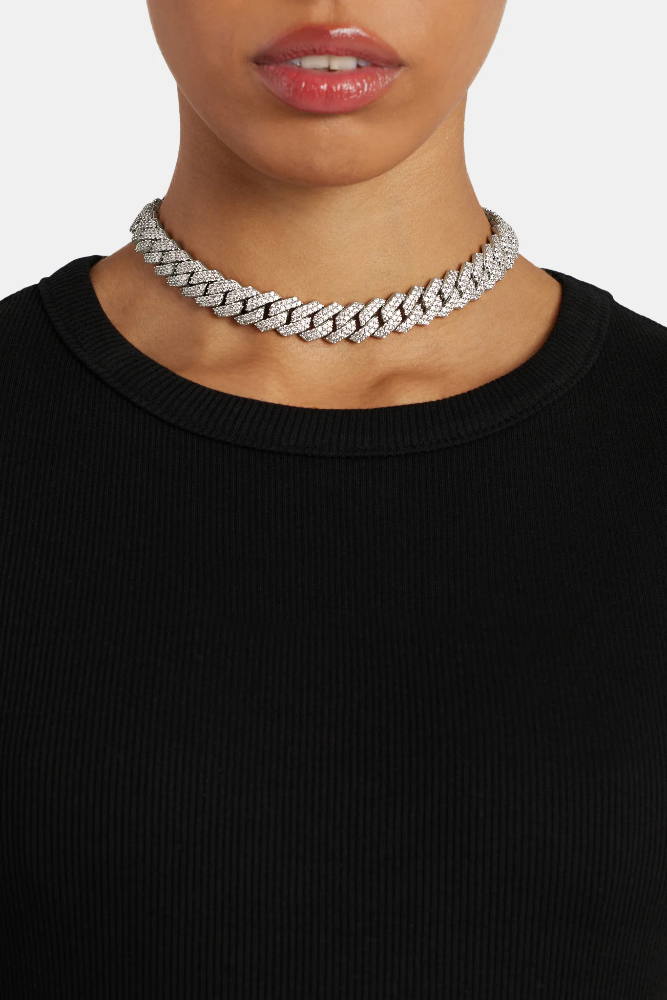 14mm Prong Cuban Chain Choker - Image 2