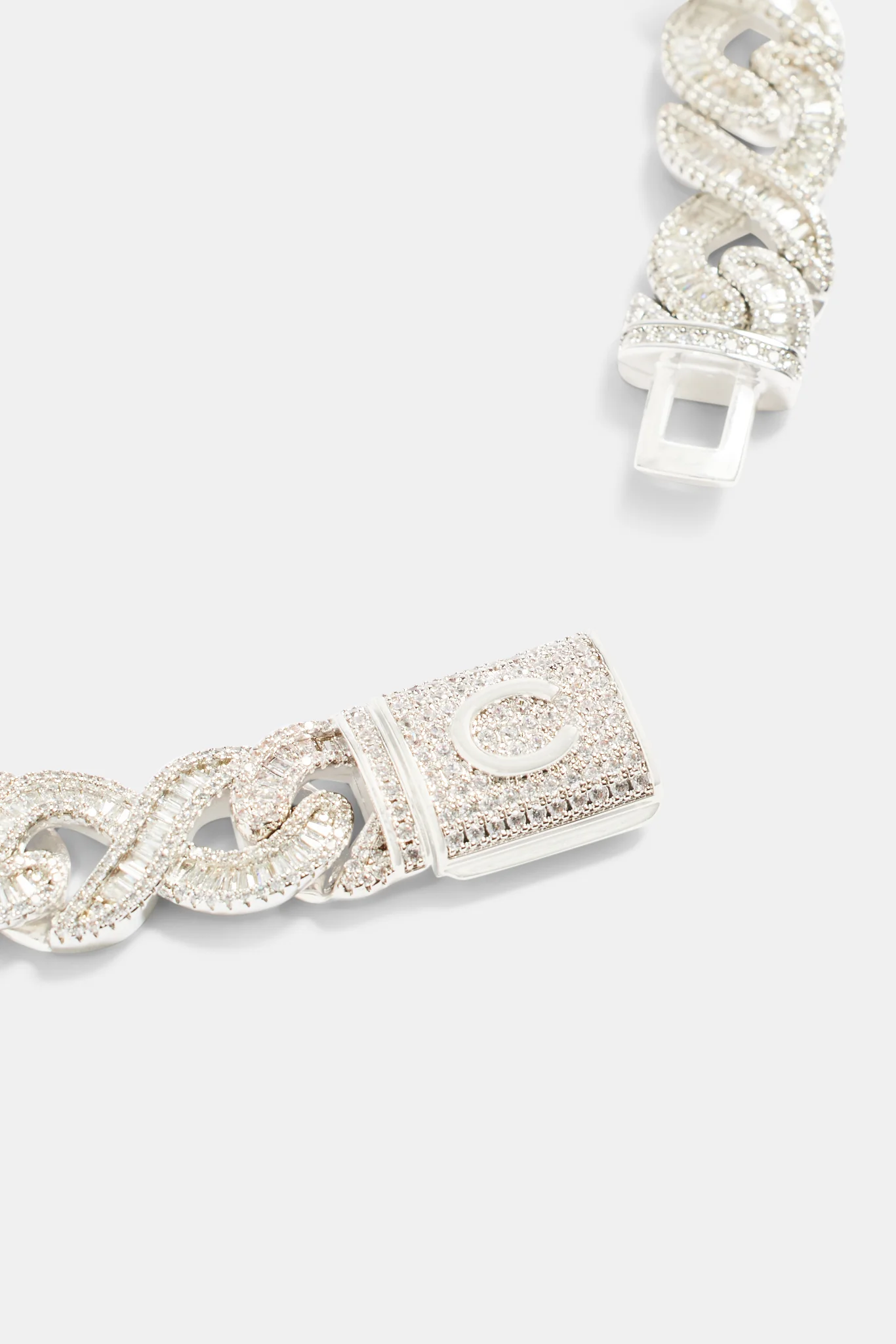 15mm Iced CZ Baguette Infinity Chain - Image 4