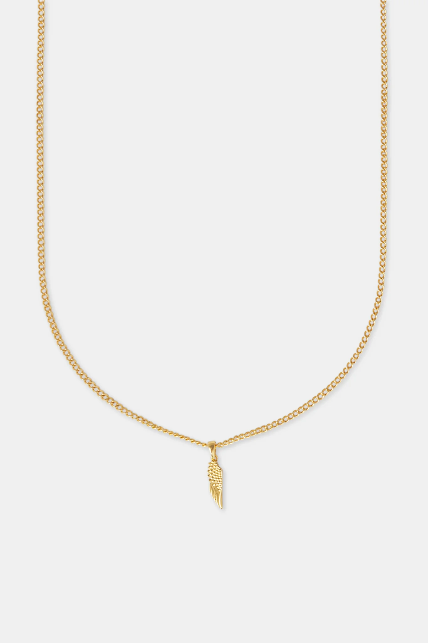 15mm Micro Angel Wing Necklace - Gold - Image 2