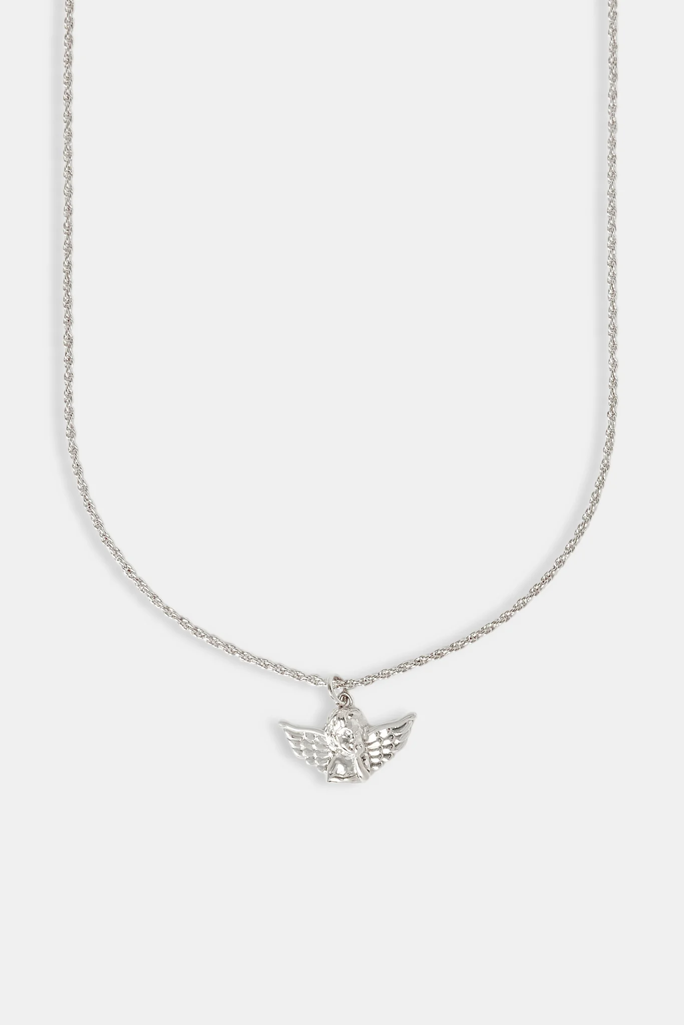 15mm Micro Cherub Necklace - White - Image 2