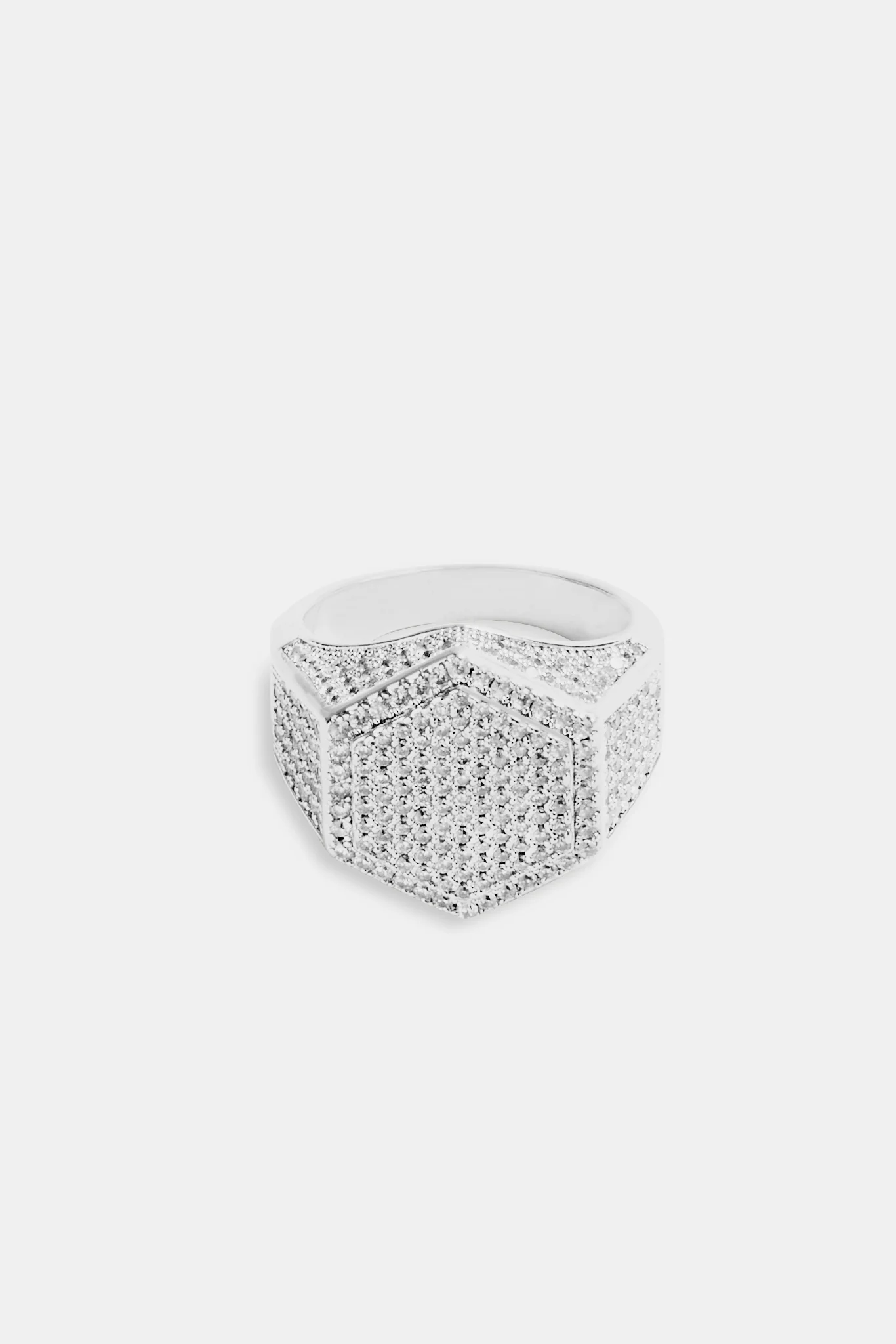 18mm Iced CZ Pave Chunky Ring - Image 2