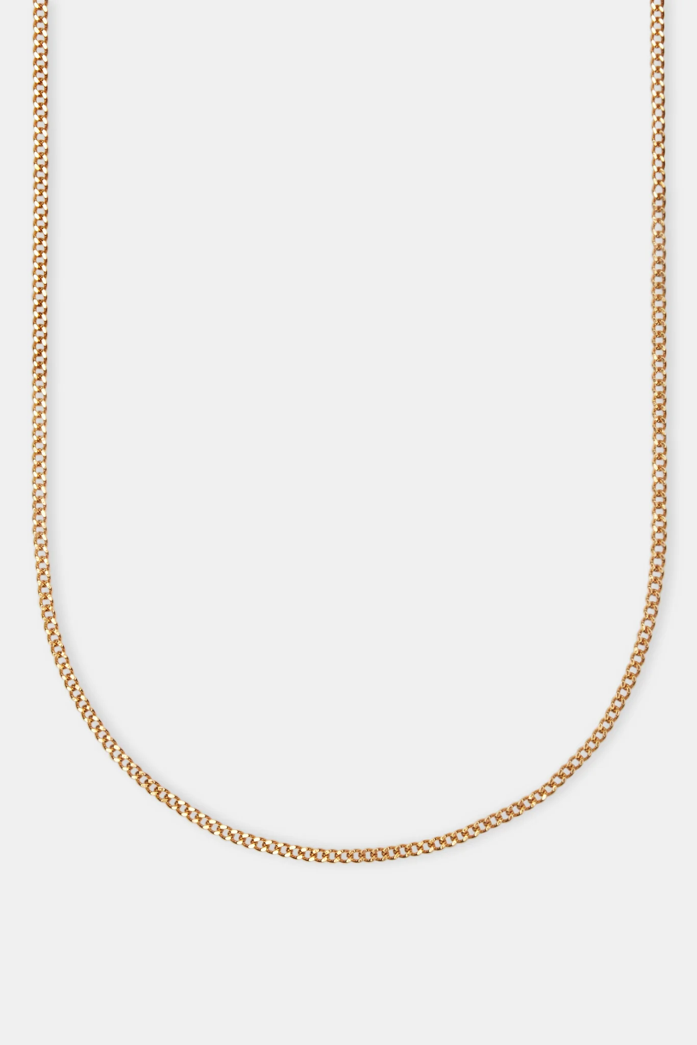 2.5mm Micro Cuban Chain - Gold - Image 2