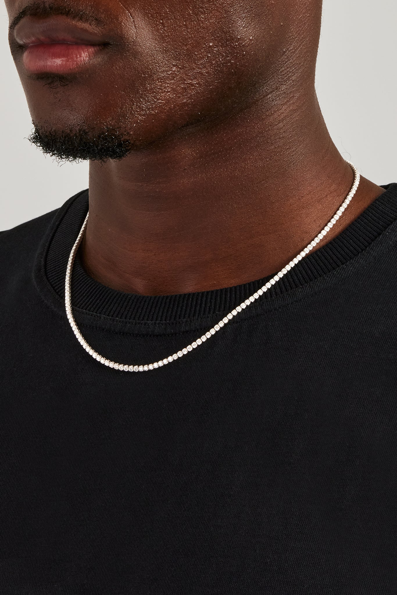 2.5mm Moissanite Micro Tennis Chain - Image 5