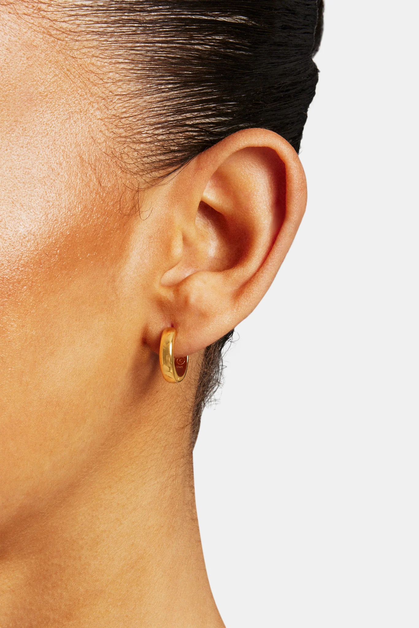 2 Pack Polished Hoop Earrings - Image 2
