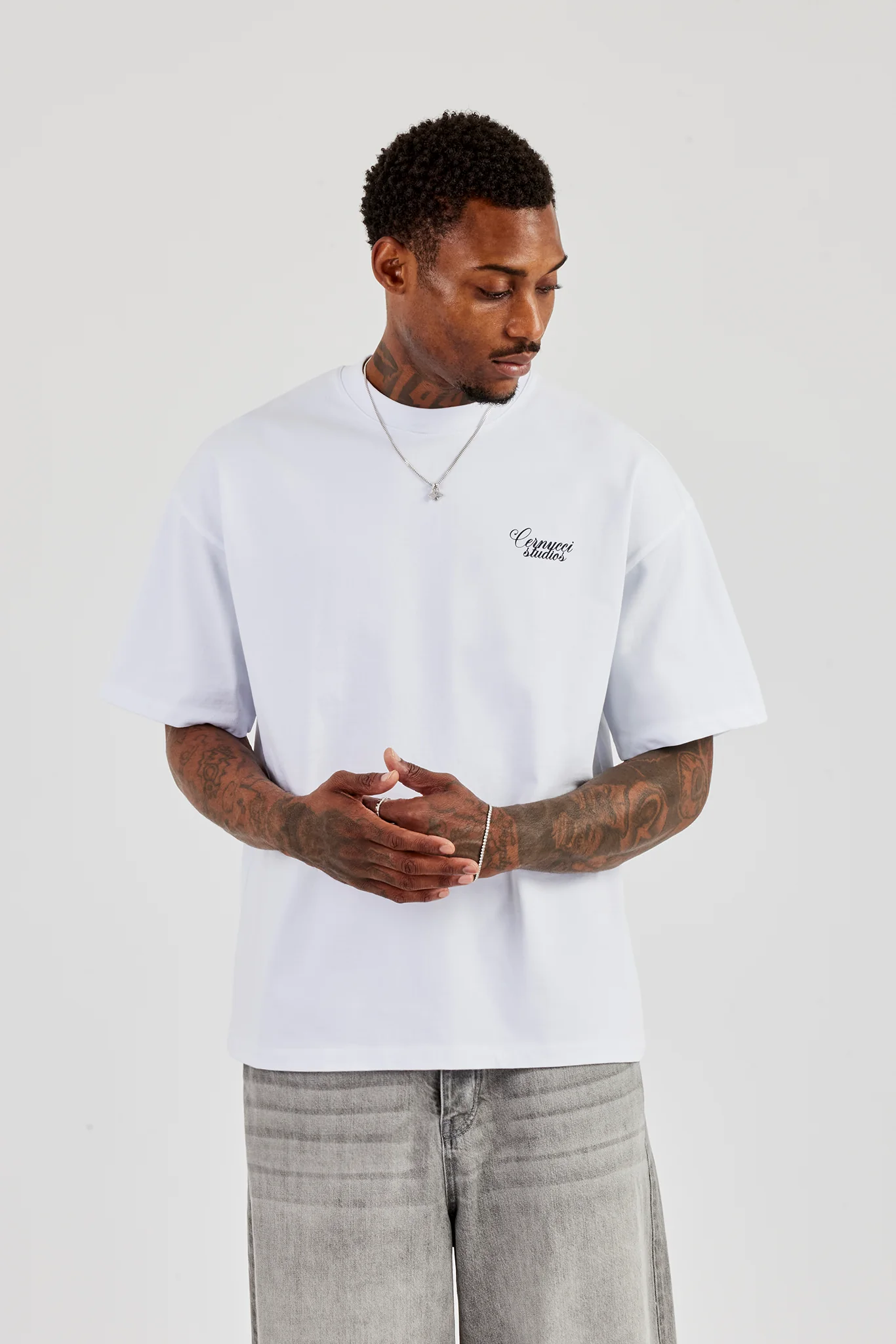 2017 Back Graphic Oversized T-Shirt - White - Image 2