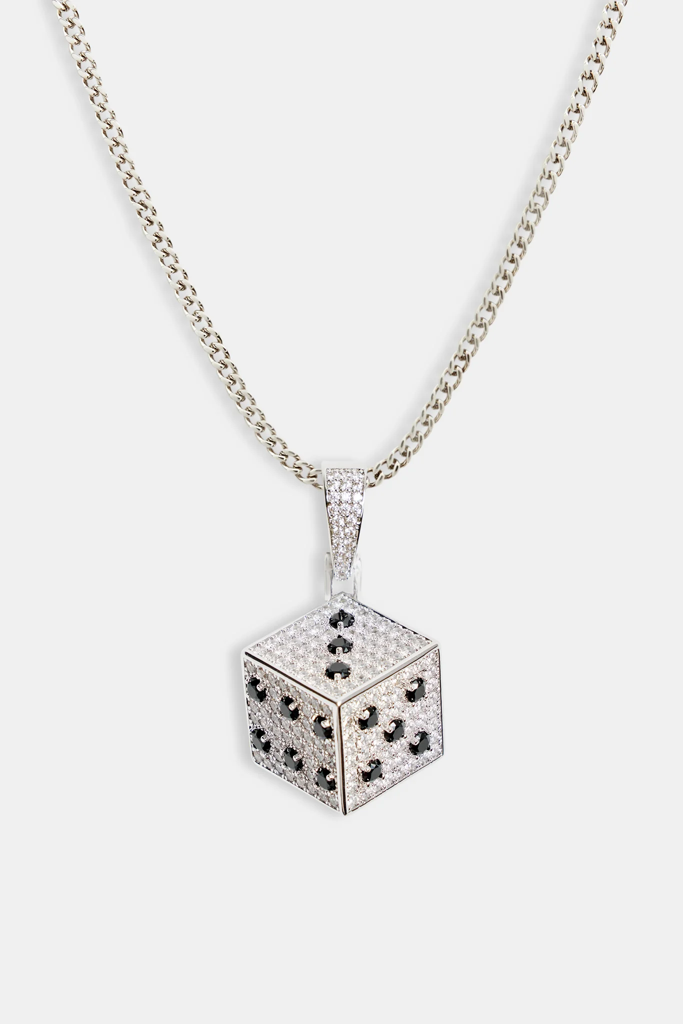 20mm Iced CZ Dice Pendant - Image 4