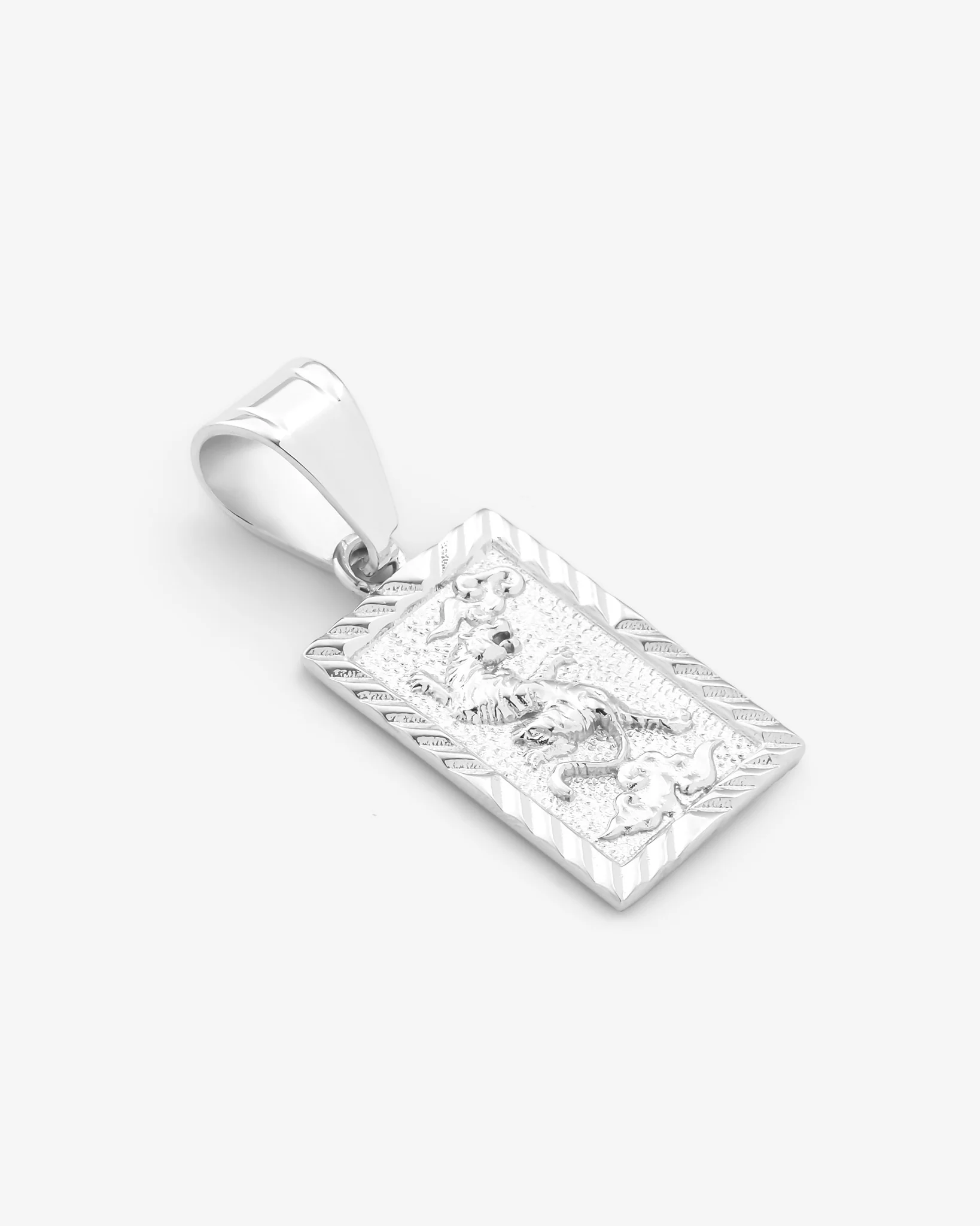 23mm Embossed Textured Tiger Pendant - Image 3