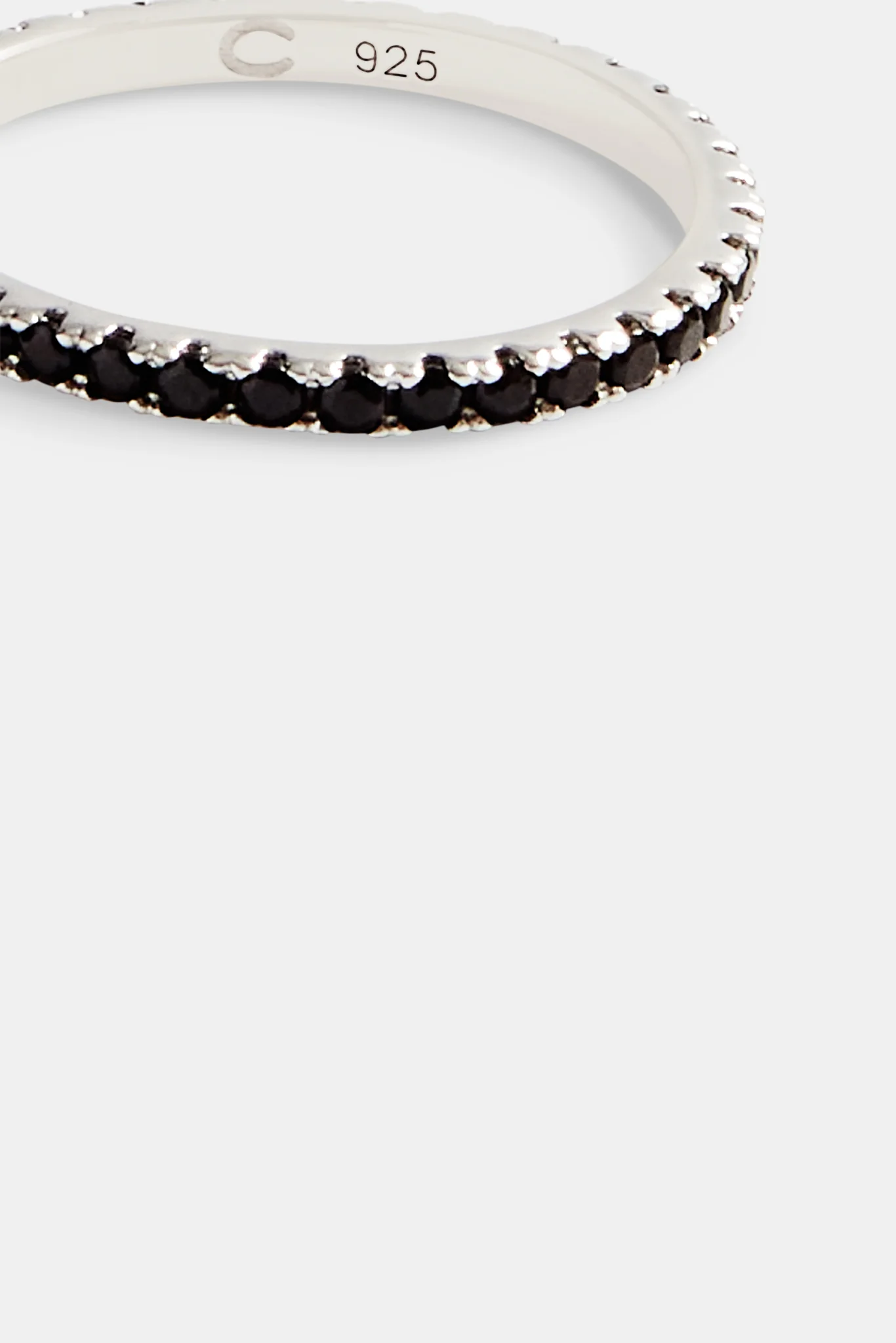 2mm 925 Black CZ Tennis Ring - Image 3
