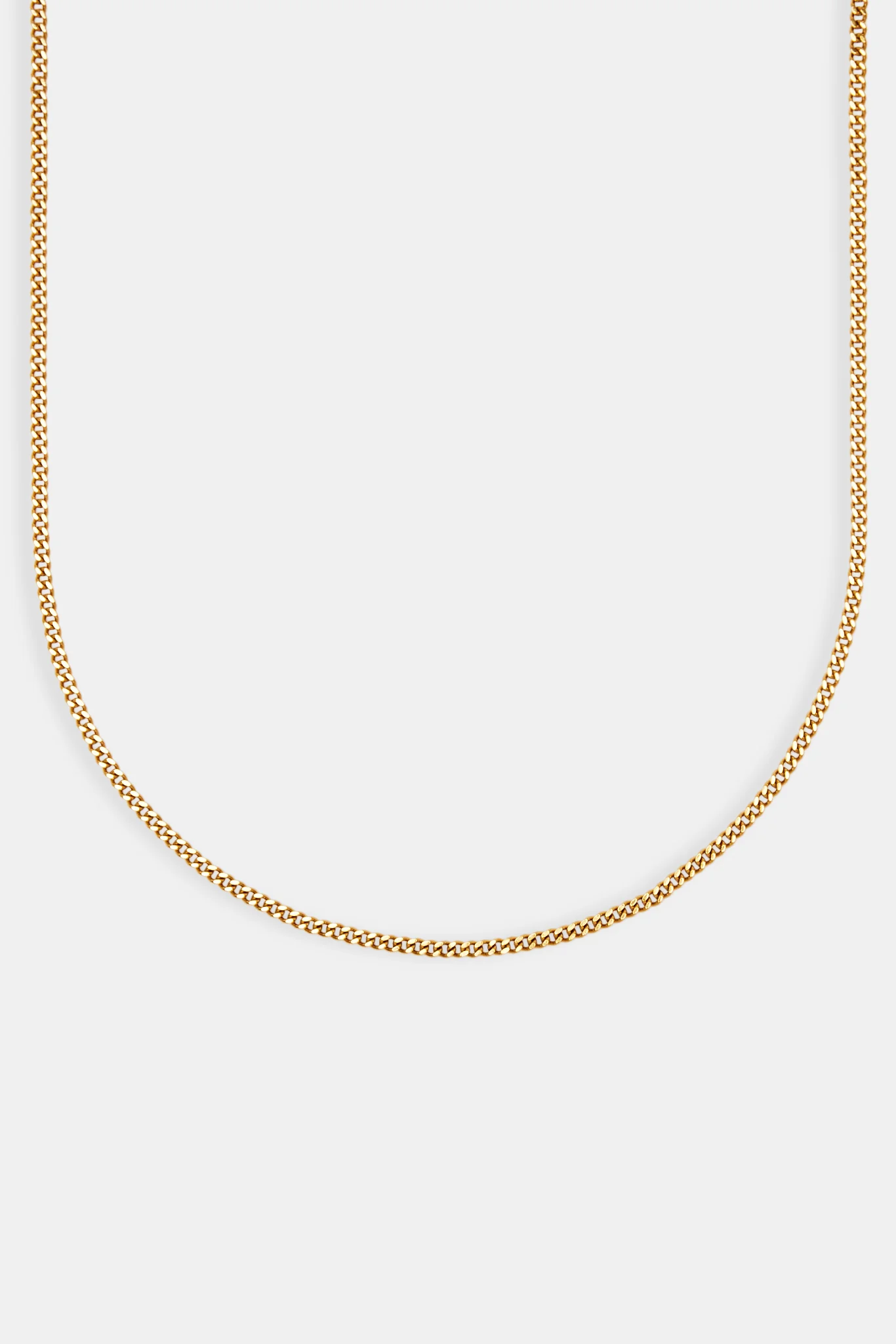 2mm Gold Plated Micro Cuban Chain - Image 2