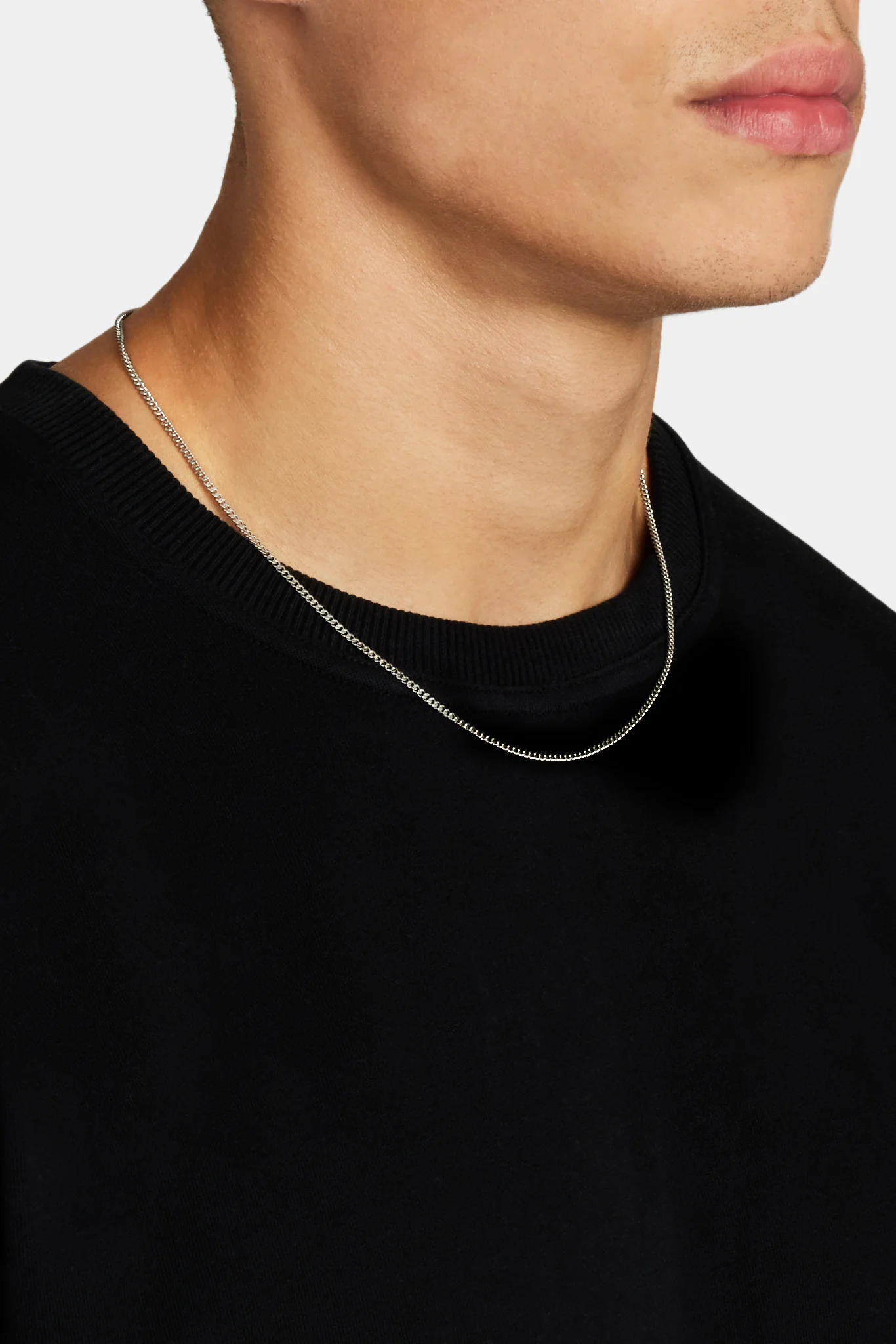 Micro Cuban Chain - 2mm - White - Image 4