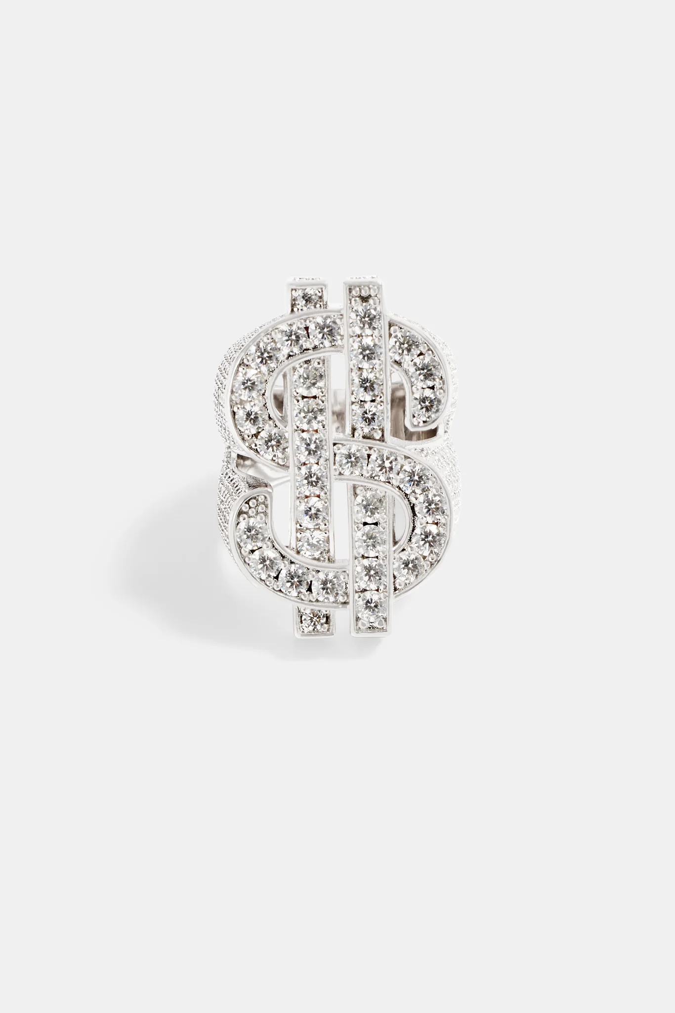 33mm Iced CZ Dollar Sign Ring