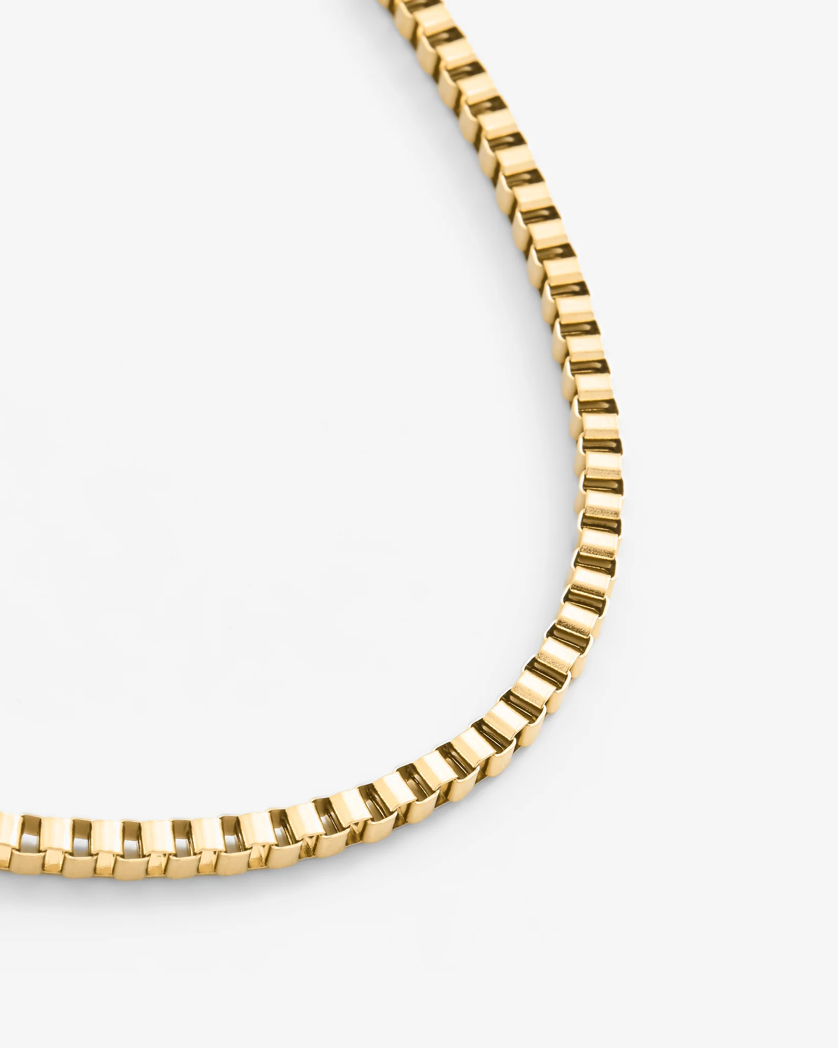 3mm Box Chain - Gold - Image 2
