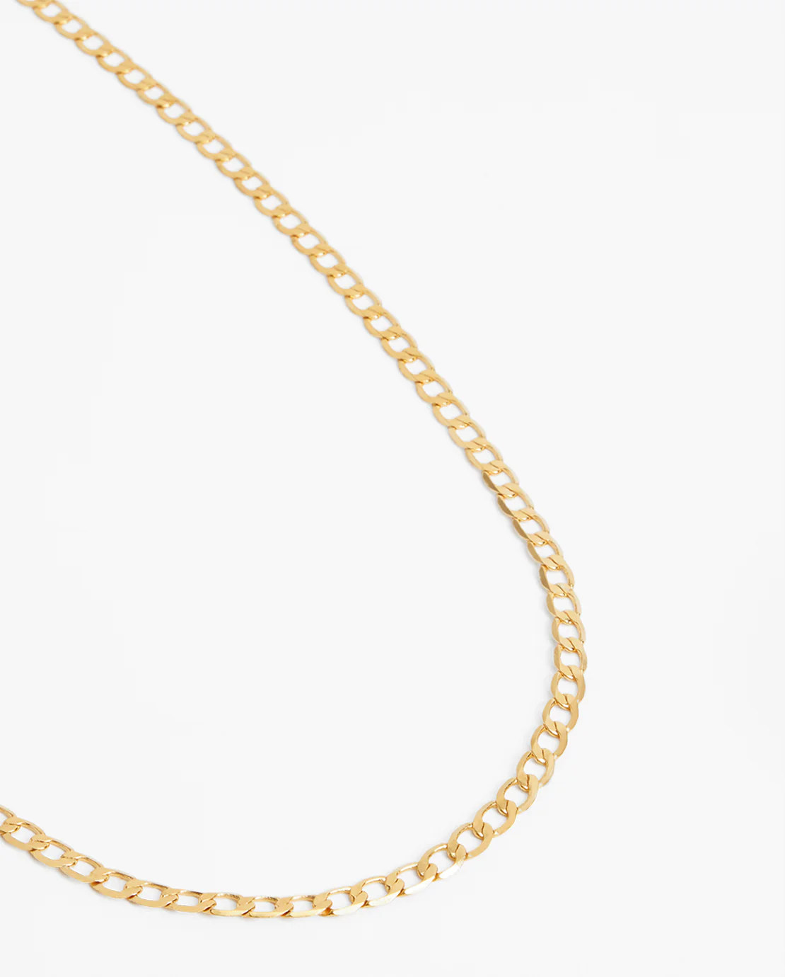 3mm Curb Chain - Gold