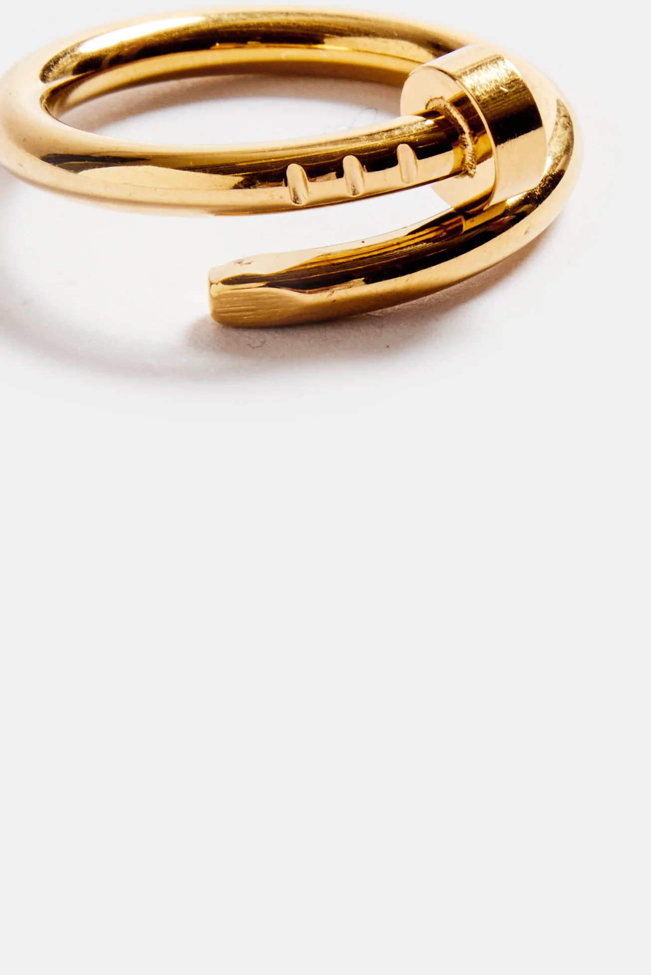 3mm Gold Plated Polished Twist Ring - Image 3