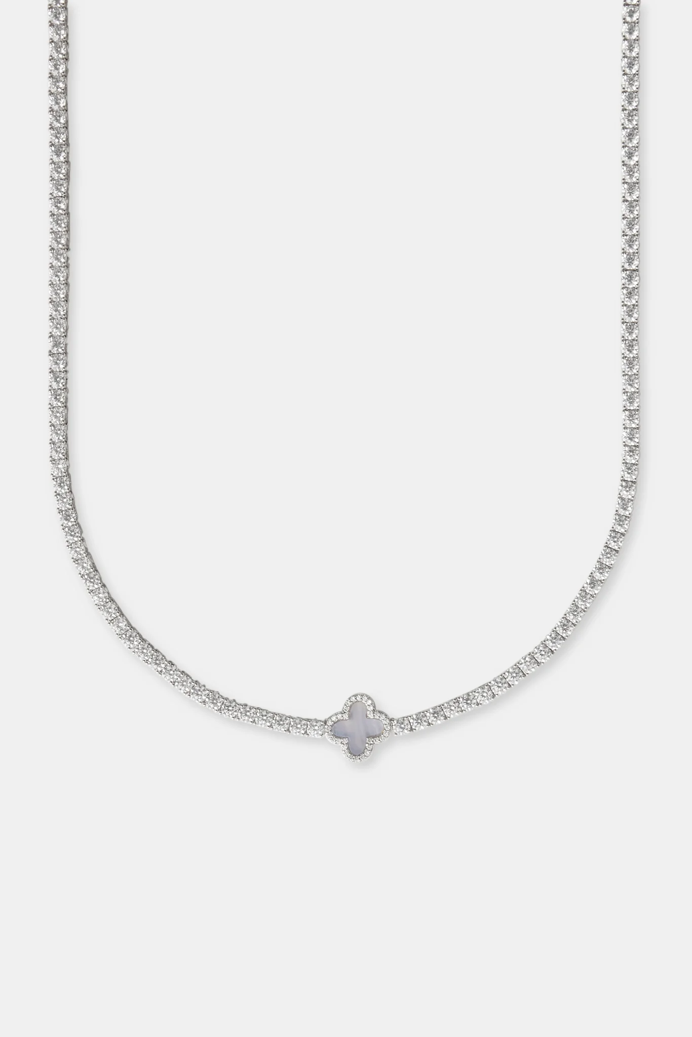 3mm Motif Purple Agate Tennis Chain - White - Image 2