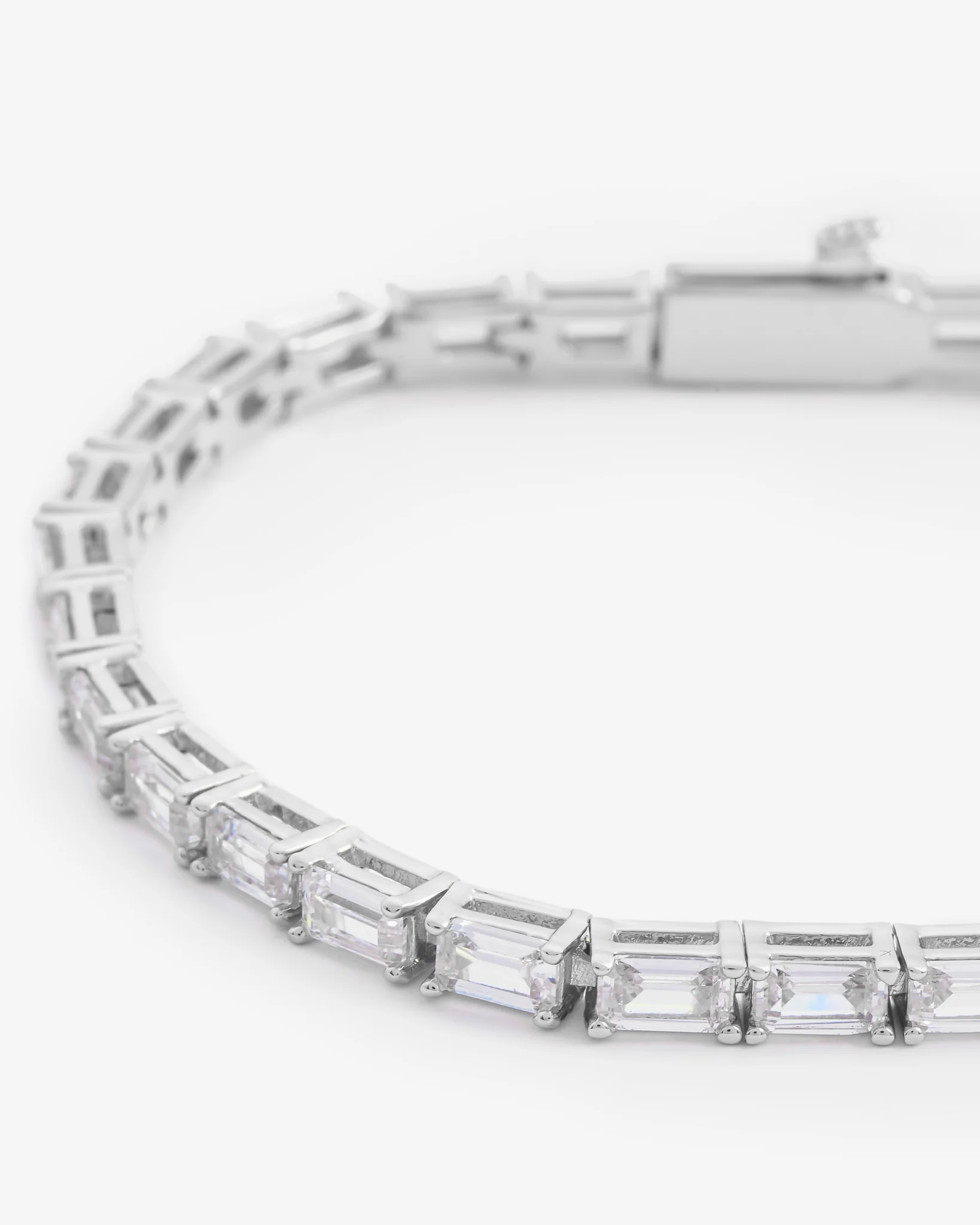 3mm Rectangular Tennis Bracelet - Image 2