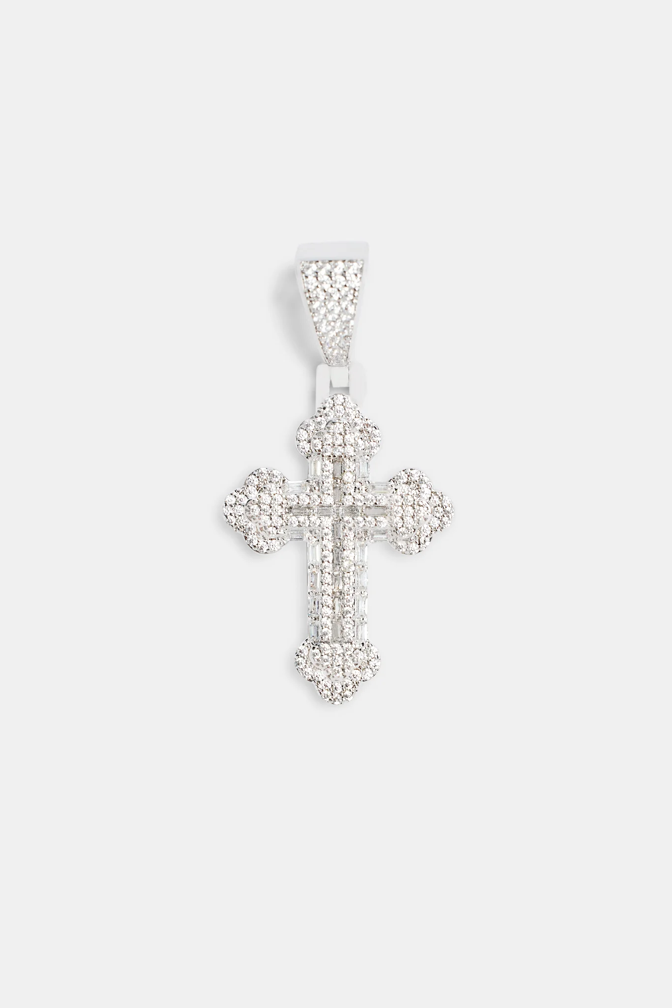 40mm Iced CZ Pave Cross Pendant - Image 2