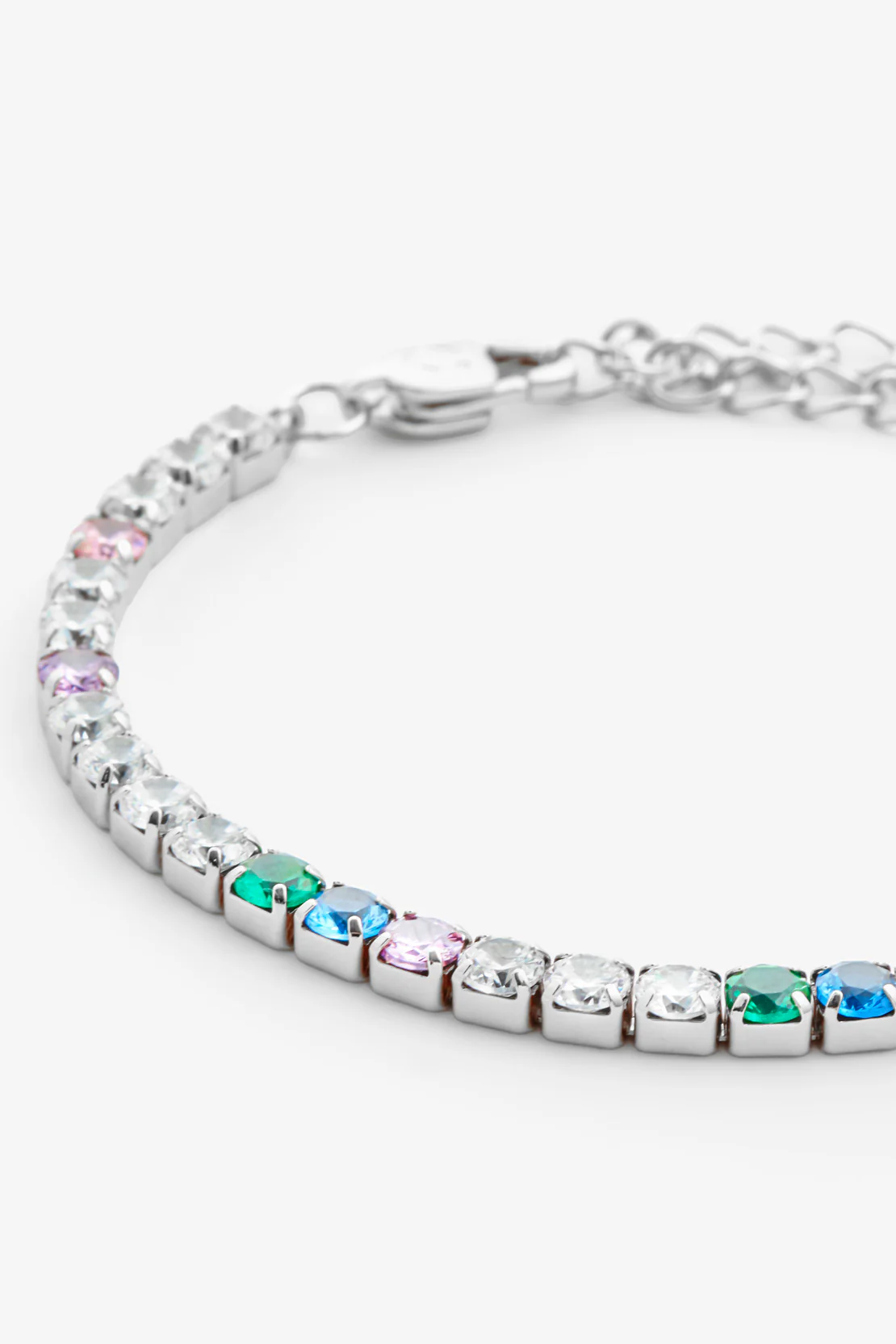 4mm Iced Multi Colour Tennis Bracelet - Image 2