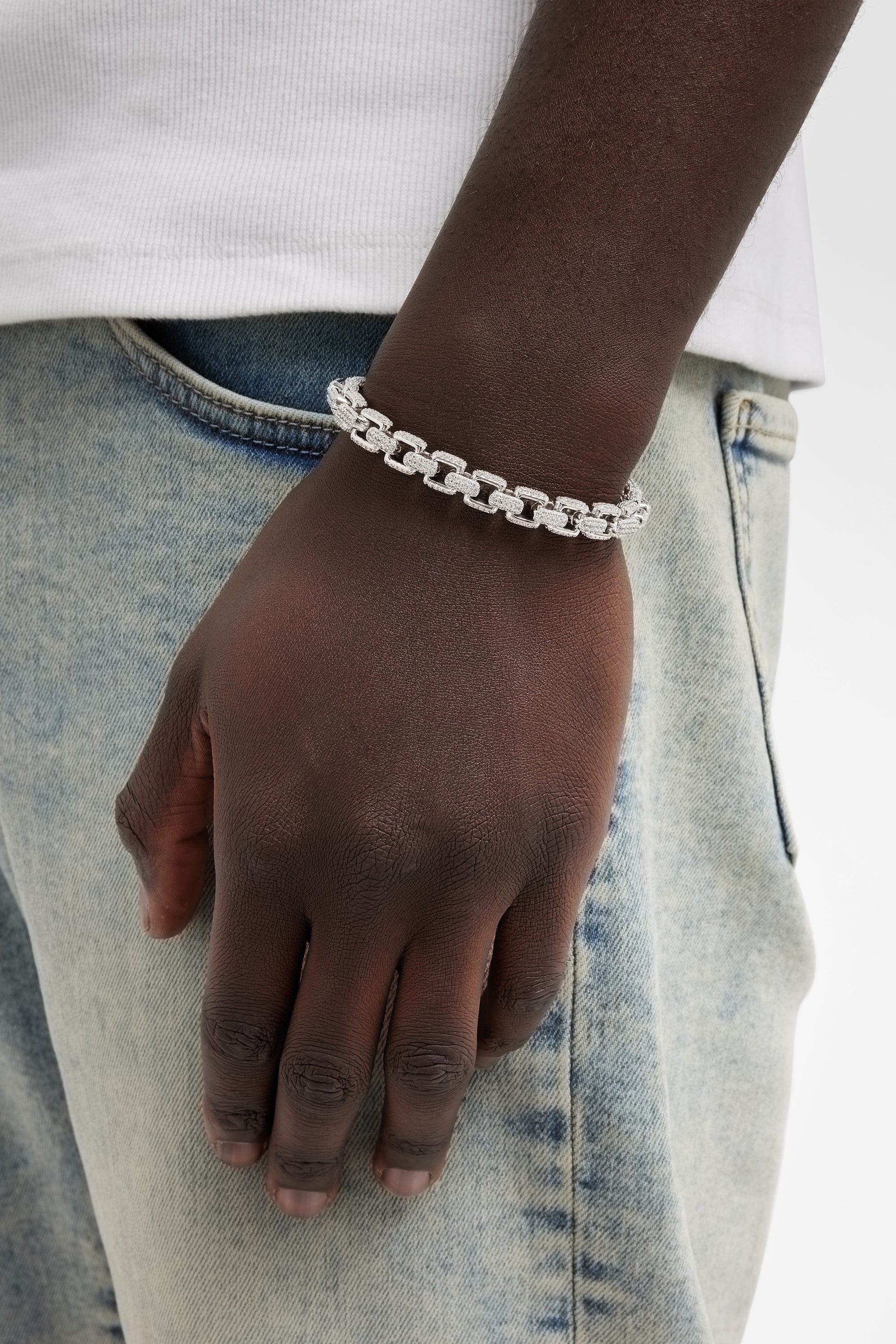 5.5mm Iced Box Bracelet - Image 2