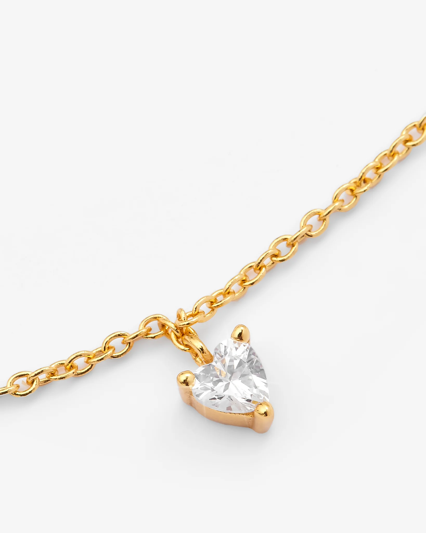 5 Heart Stones Necklace - Gold - Image 3