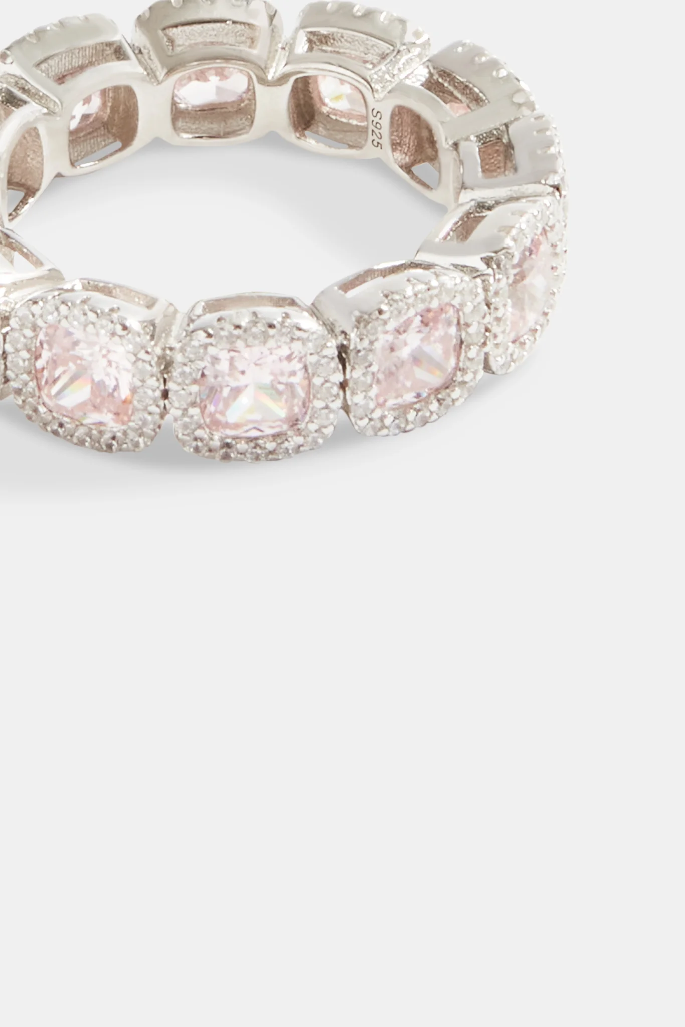5mm 925 Pink CZ Cluster Ring - Image 3