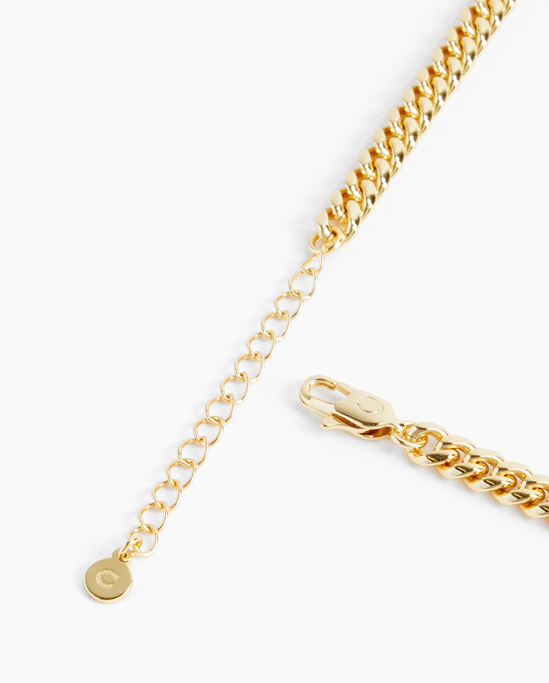 5mm Cuban Chain With Heart Stone - Gold - Image 3