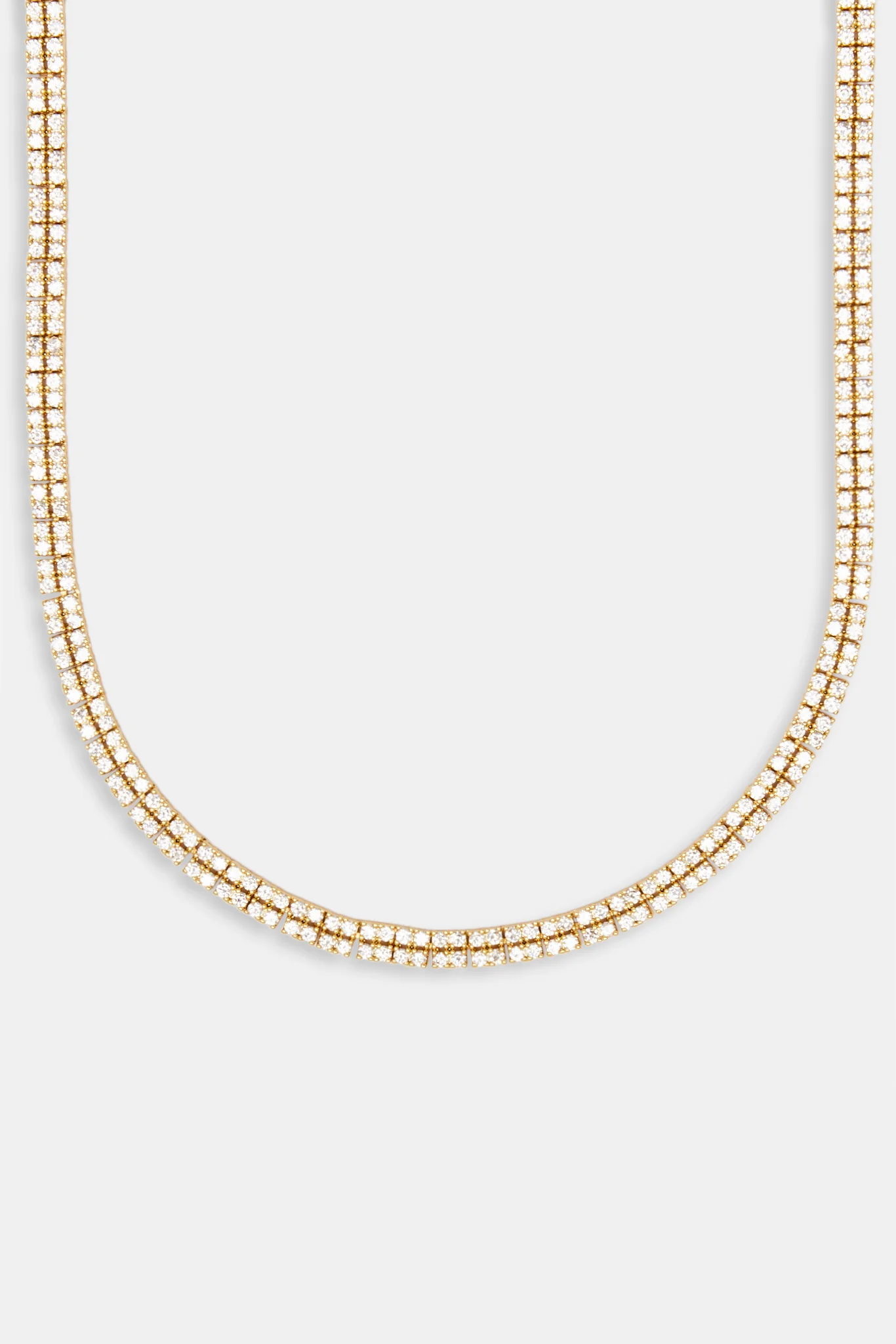 5mm Gold Plated Double Row Tennis Chain - Image 2