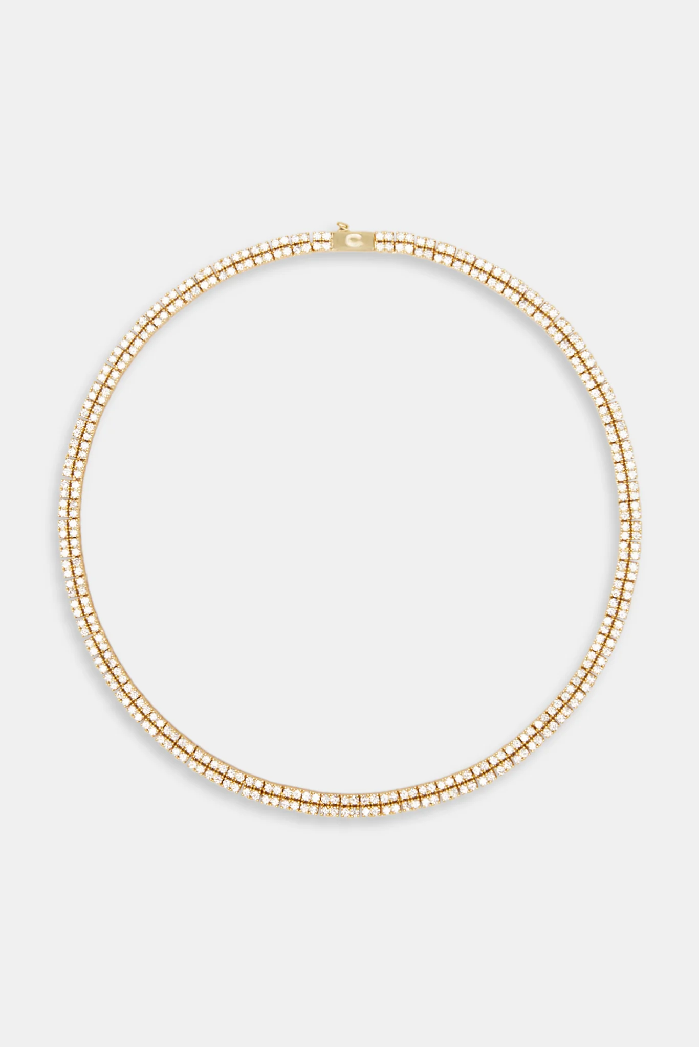 5mm Gold Plated Double Row Tennis Chain - Image 3